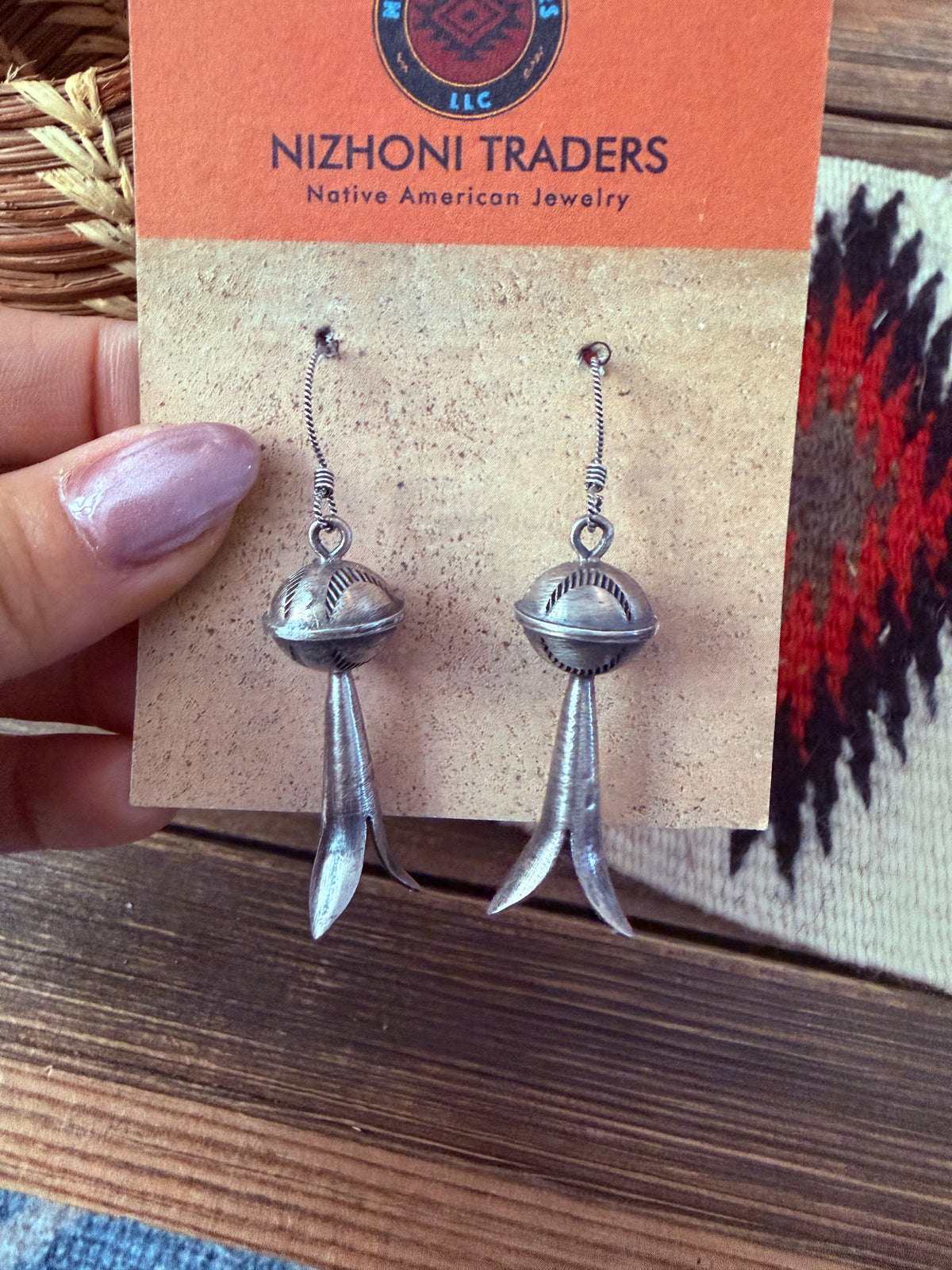 Handcrafted Sterling Silver Blossom Dangle Earrings