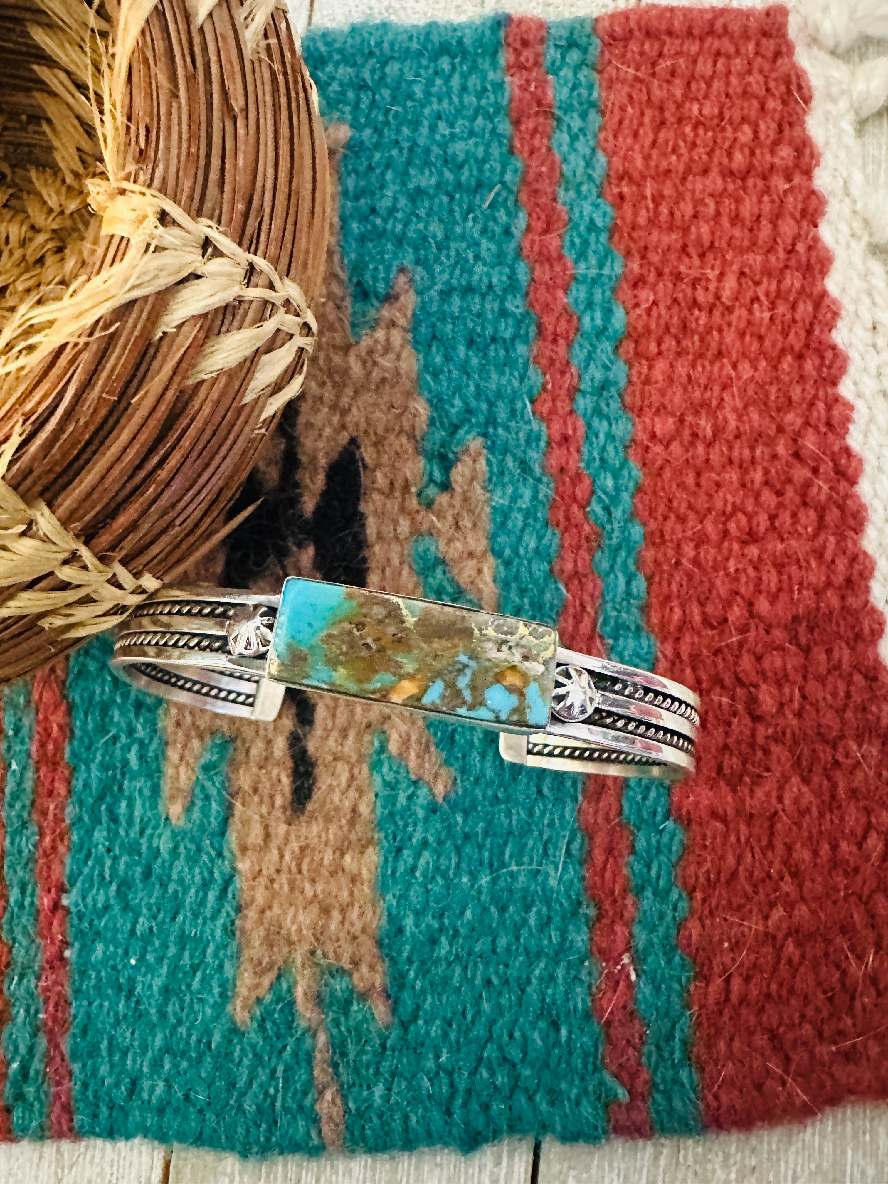 Handcrafted Spice & Sterling Silver Cuff Bracelet