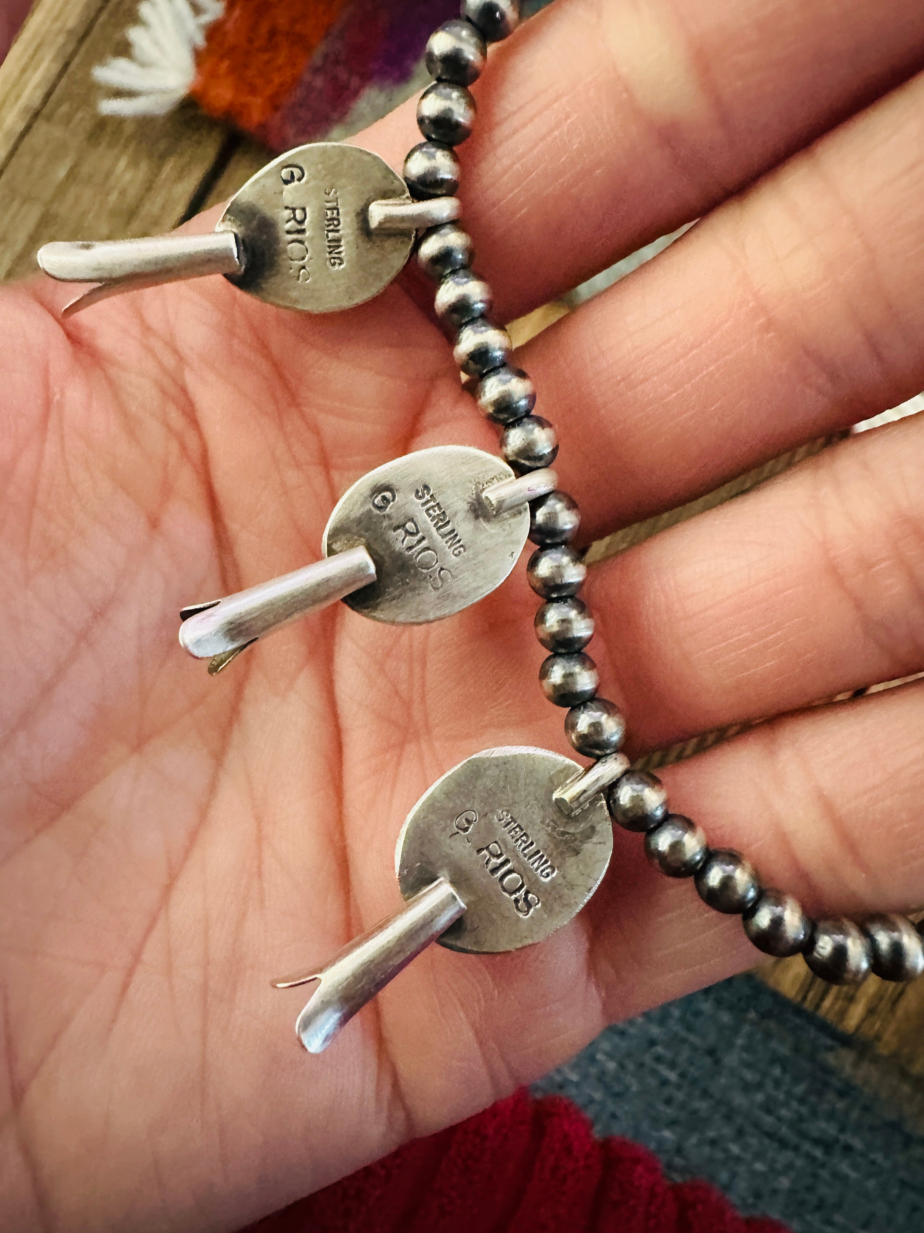 Handcrafted 3mm Sterling Silver Pearl & Multi Stone Blossom Stretch Bracelet