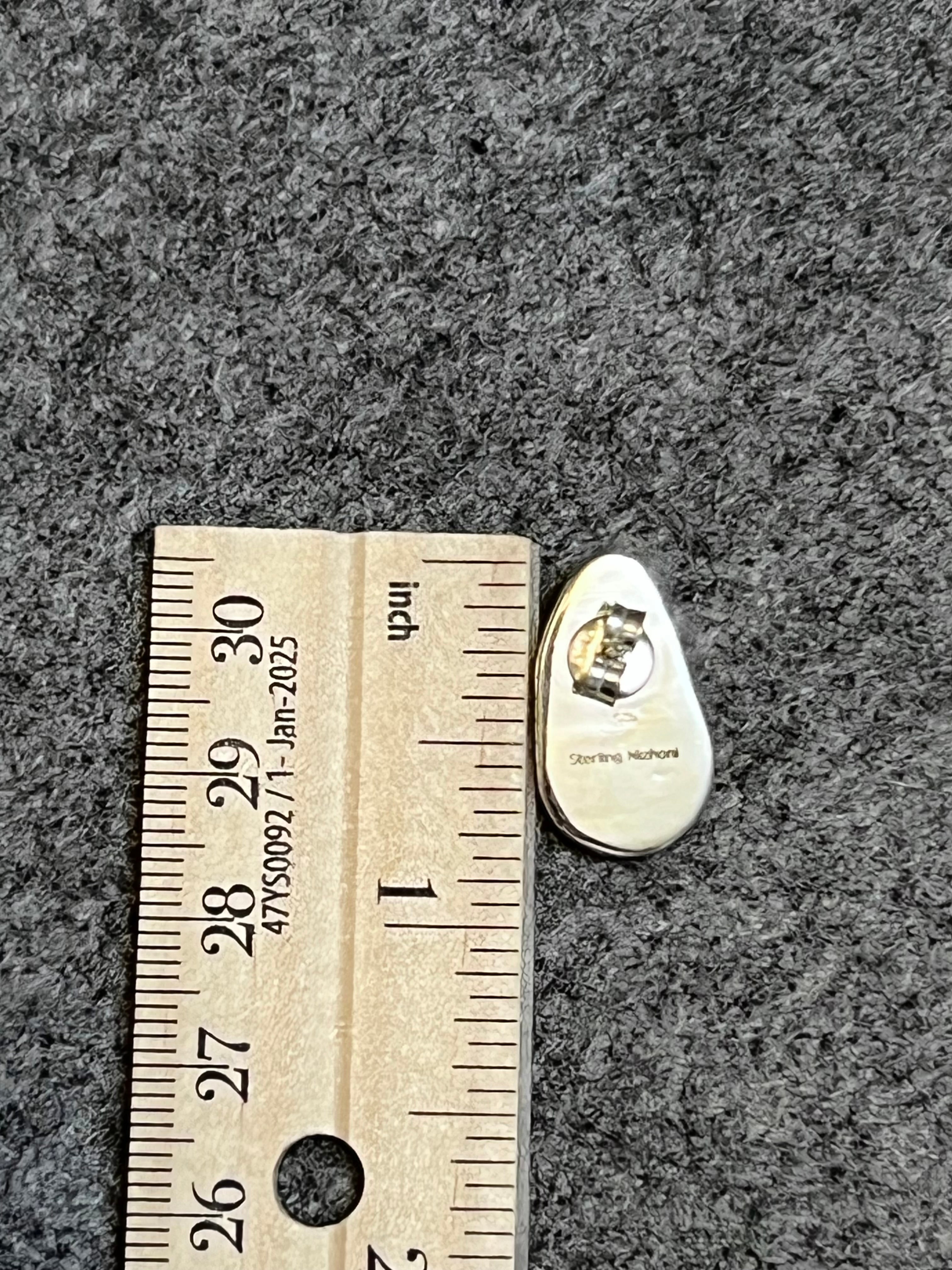 Handmade Sterling Silver & Turquoise Number 8 Stud Earrings