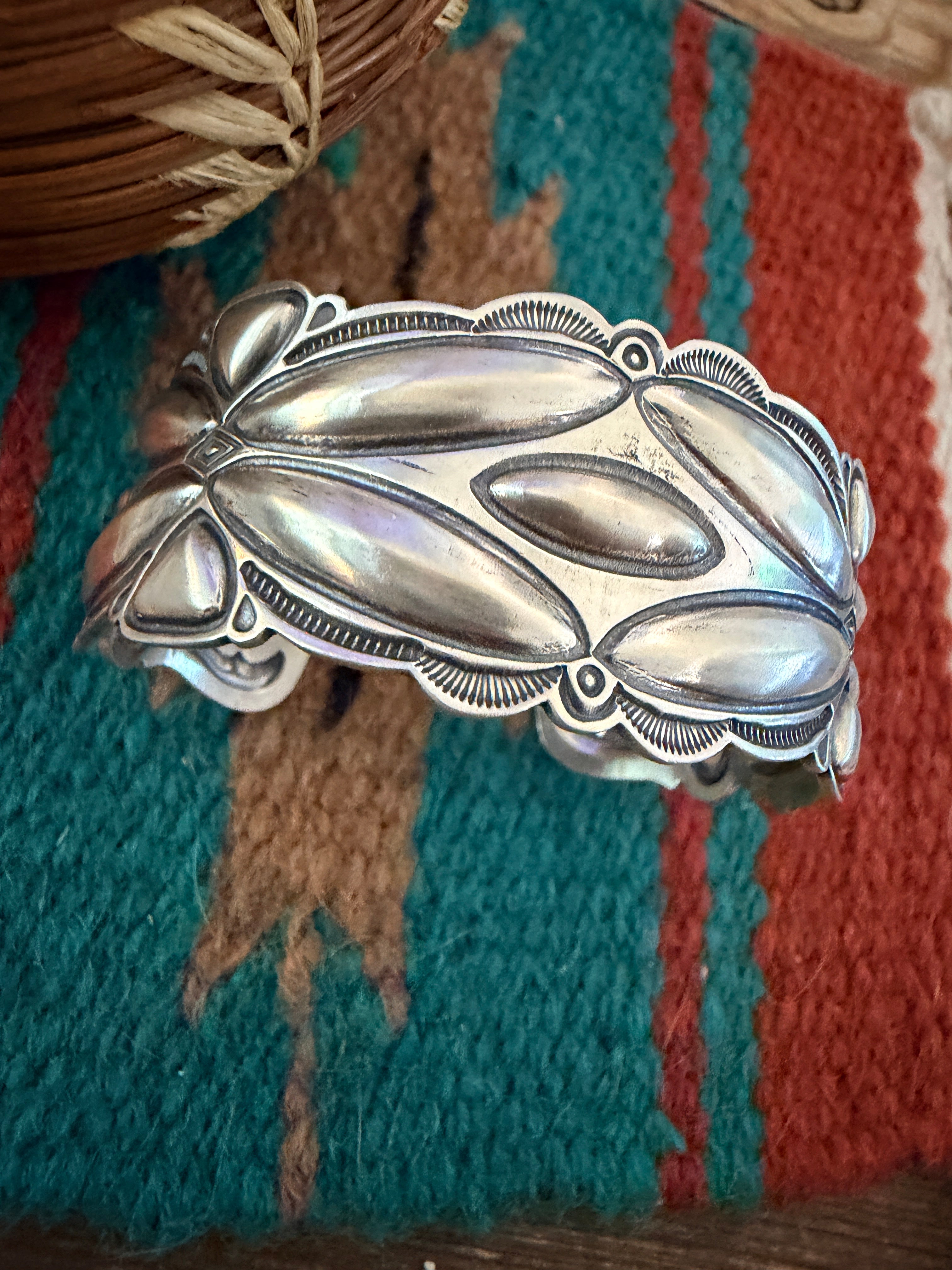 Handcrafted Sterling Silver Cuff Bracelet by Roland Dixson