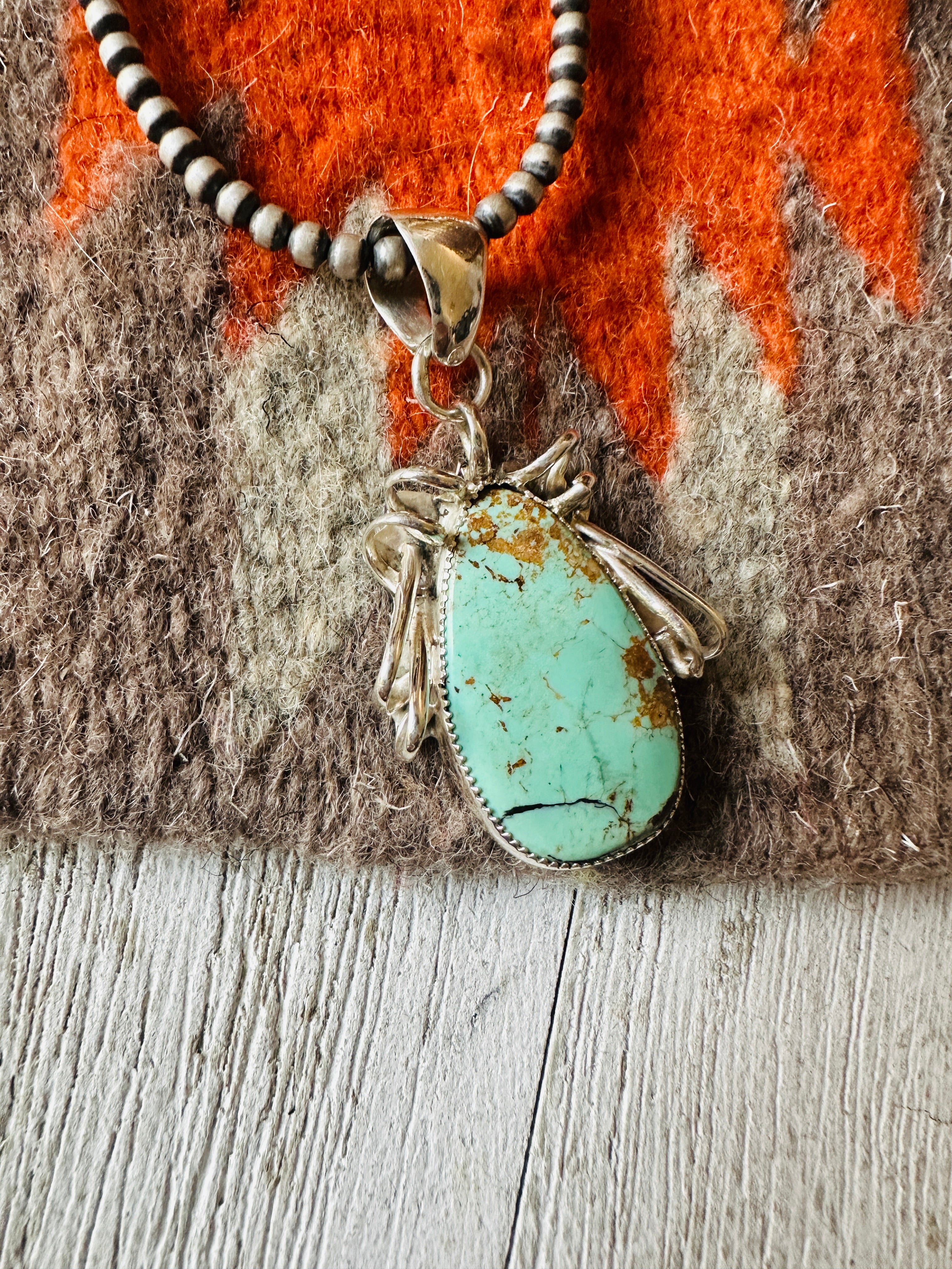 Navajo Turquoise & Sterling Silver Pendant