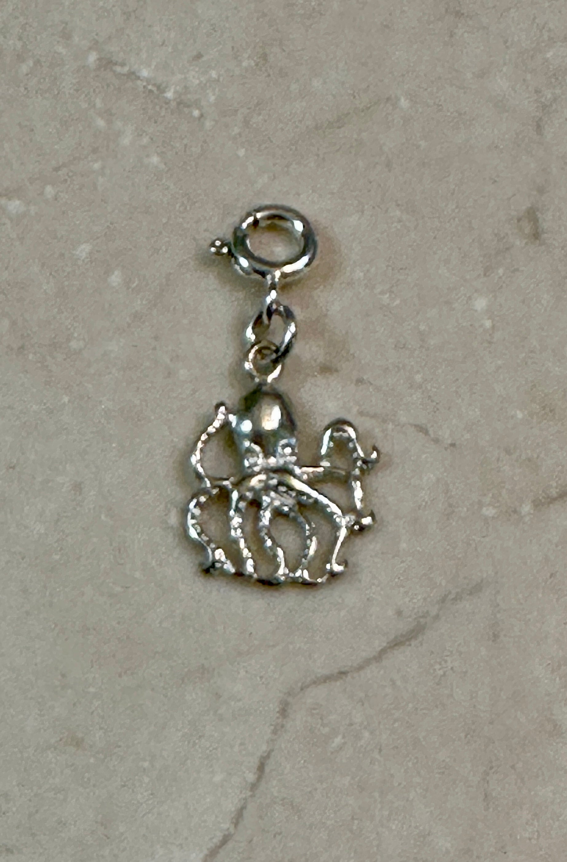 Sterling Silver Octopus Charm