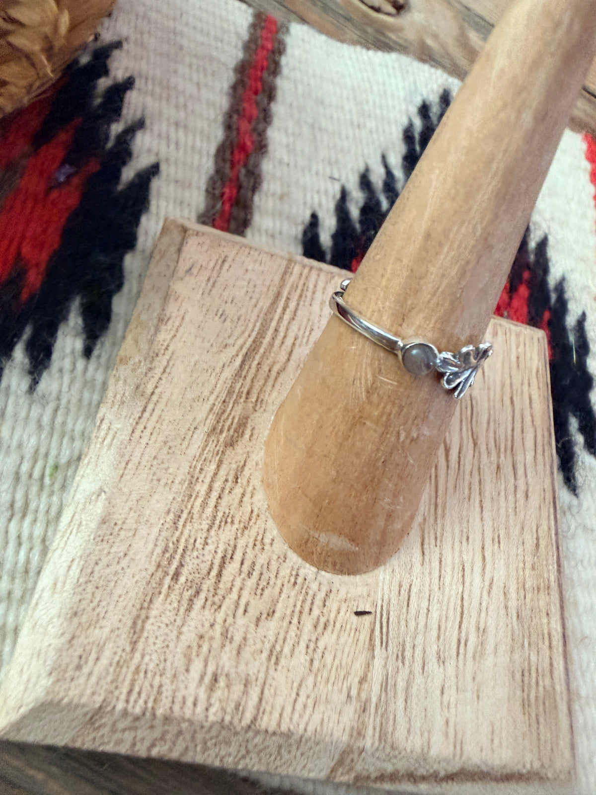 Handmade Sterling Silver & Sunstone Adjustable Ring
