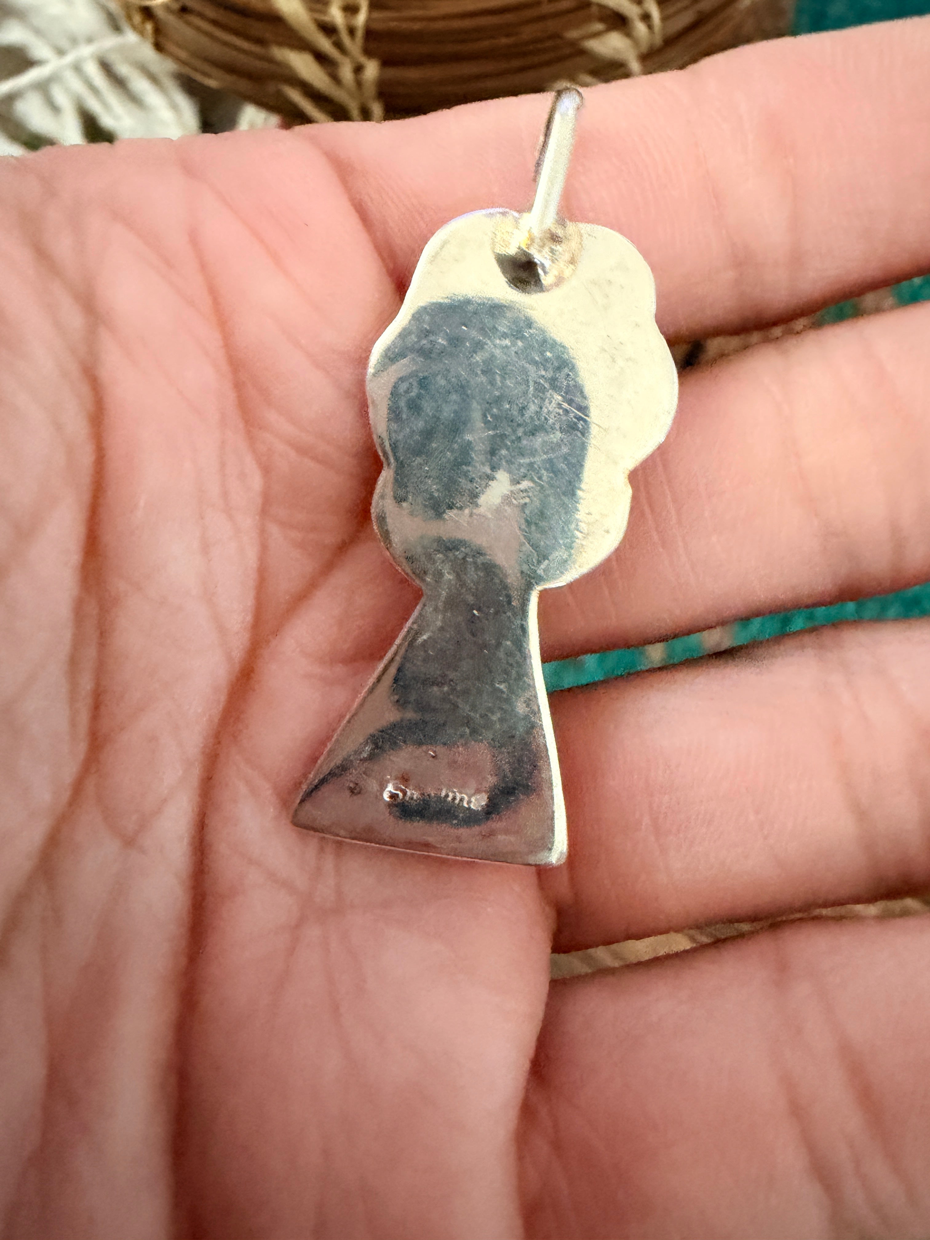 Handcrafted Sterling Silver & Pink Dream Mojave Blossom Pendant by Joseph Martinez