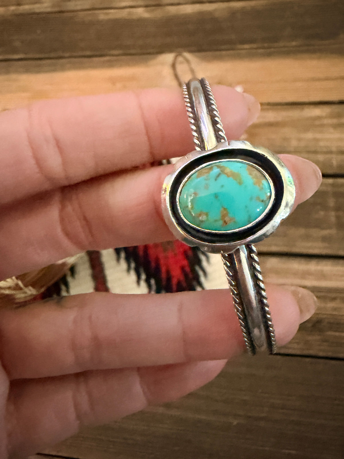 Handcrafted Turquoise & Sterling Silver Cuff Bracelet