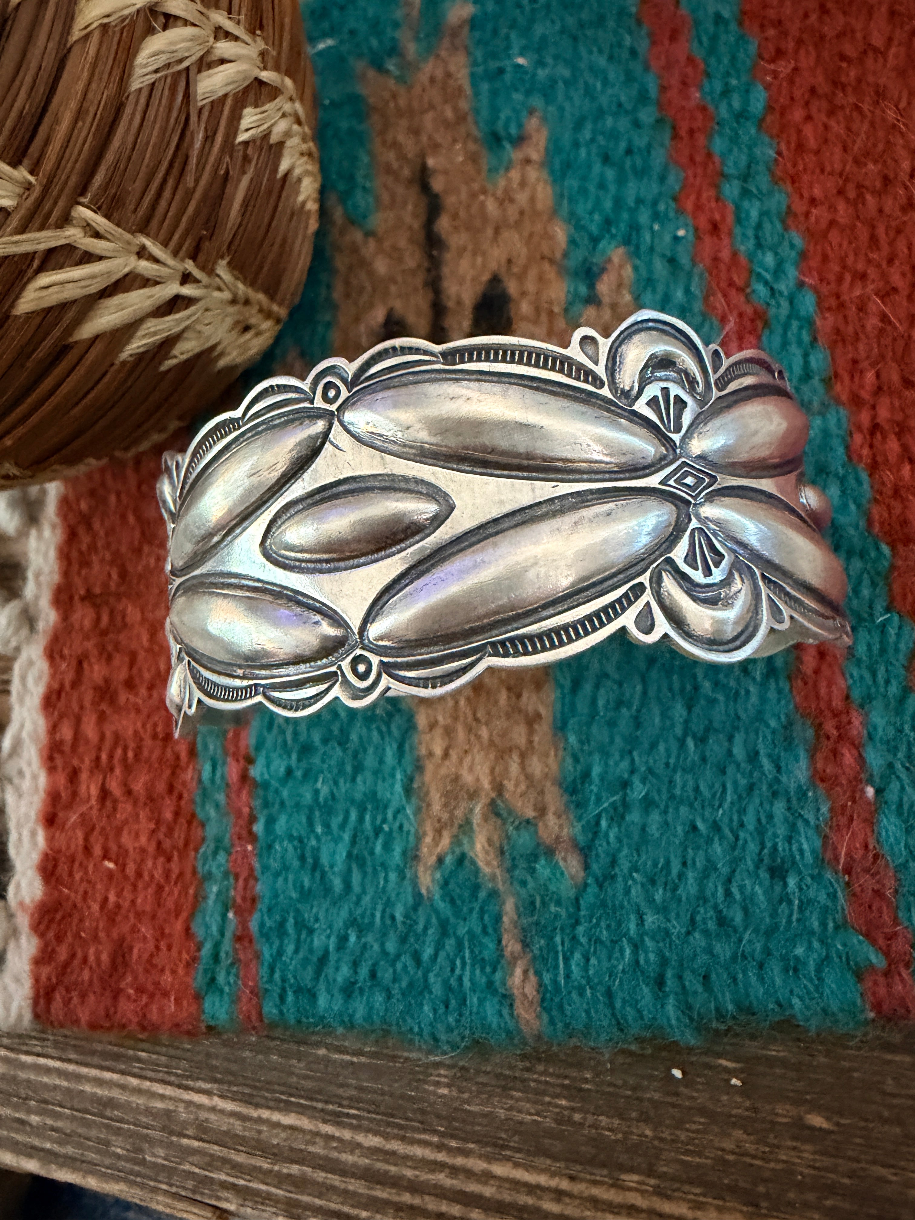 Handcrafted Sterling Silver Cuff Bracelet by Roland Dixson