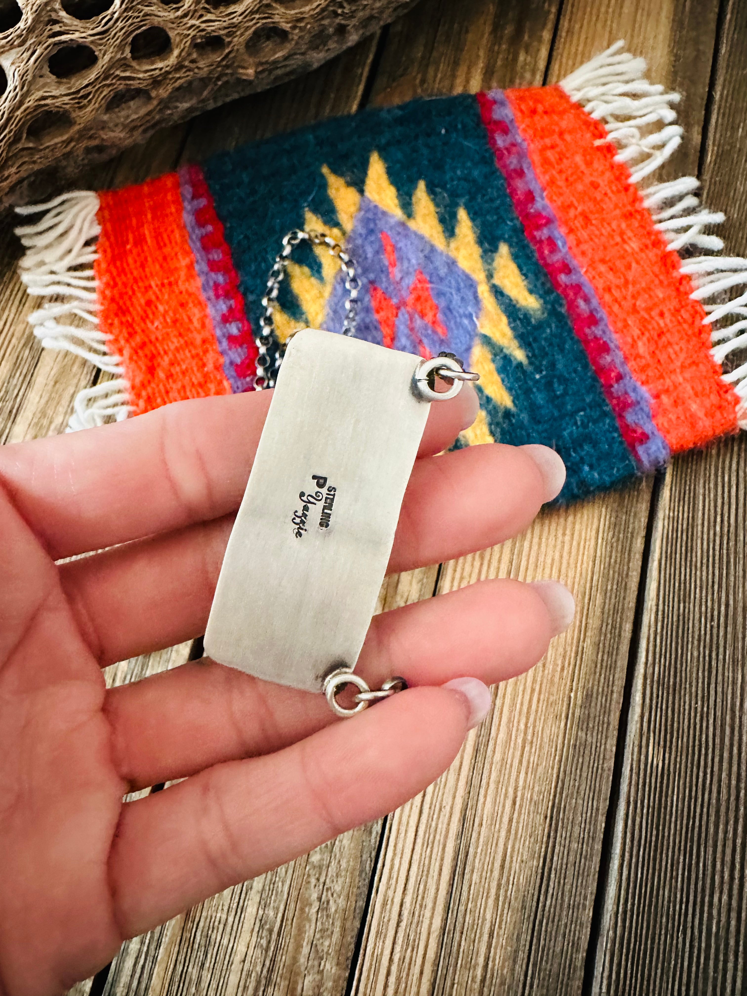 Navajo Sterling Silver & Royston Turquoise Necklace