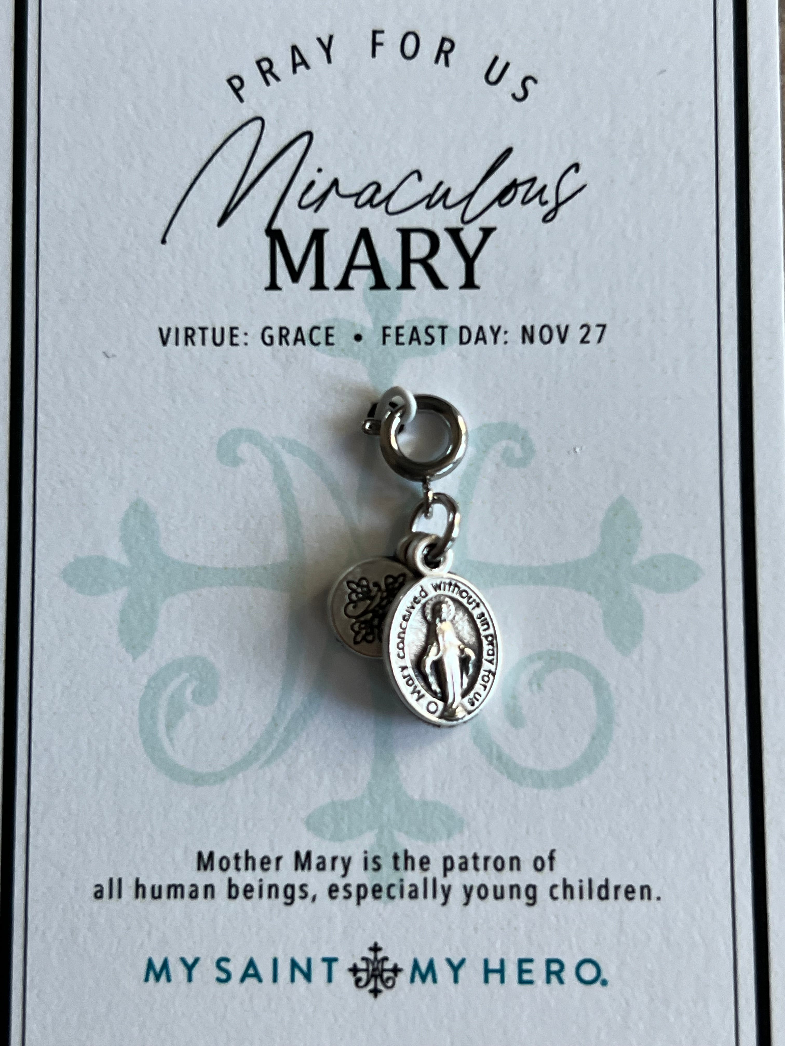 Miraculous Mary Medal Charm