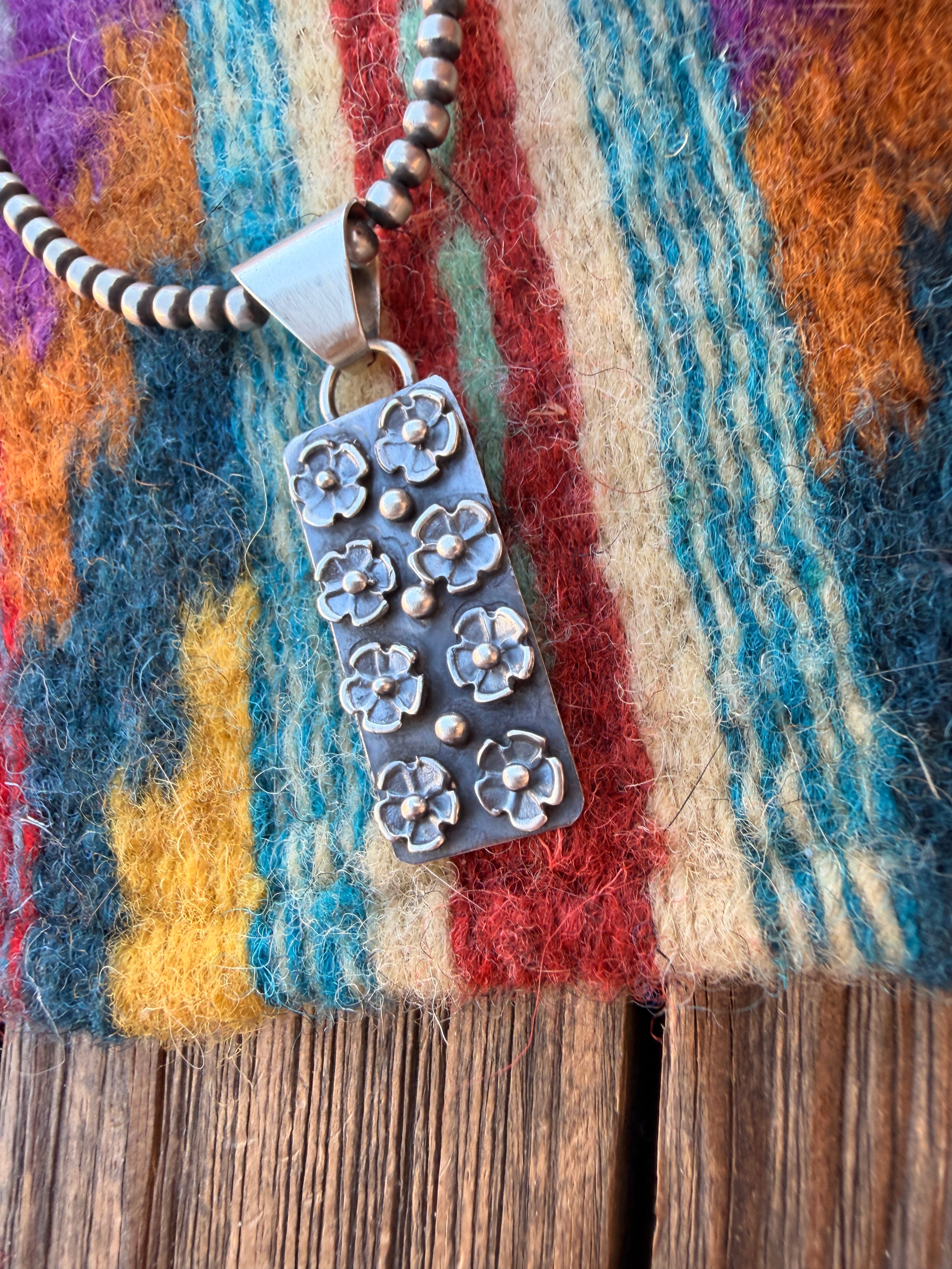 Handcrafted Sterling Silver Flower Pendant