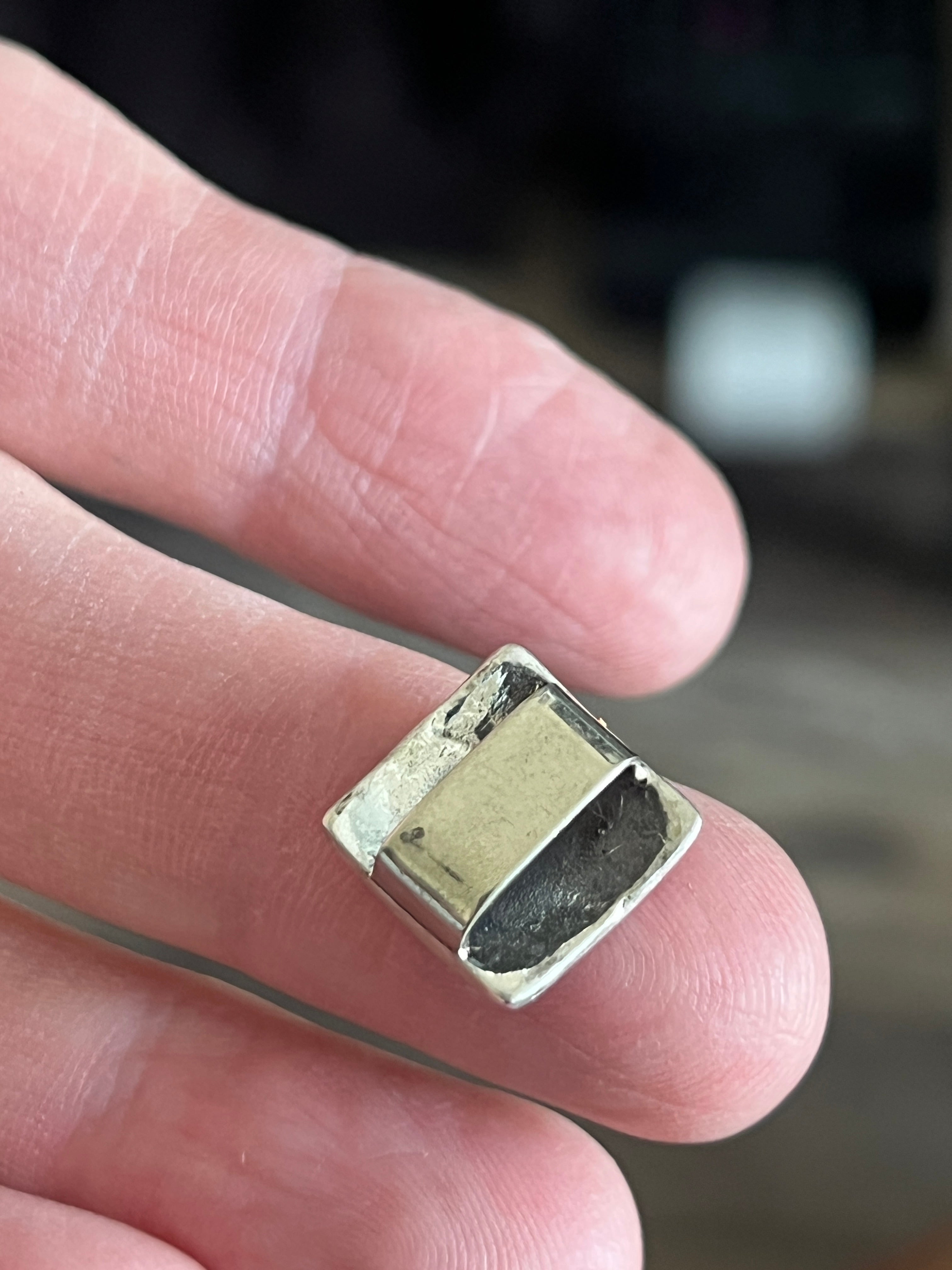 Sterling Silver Mini Concho Slide, Ojo De Dios