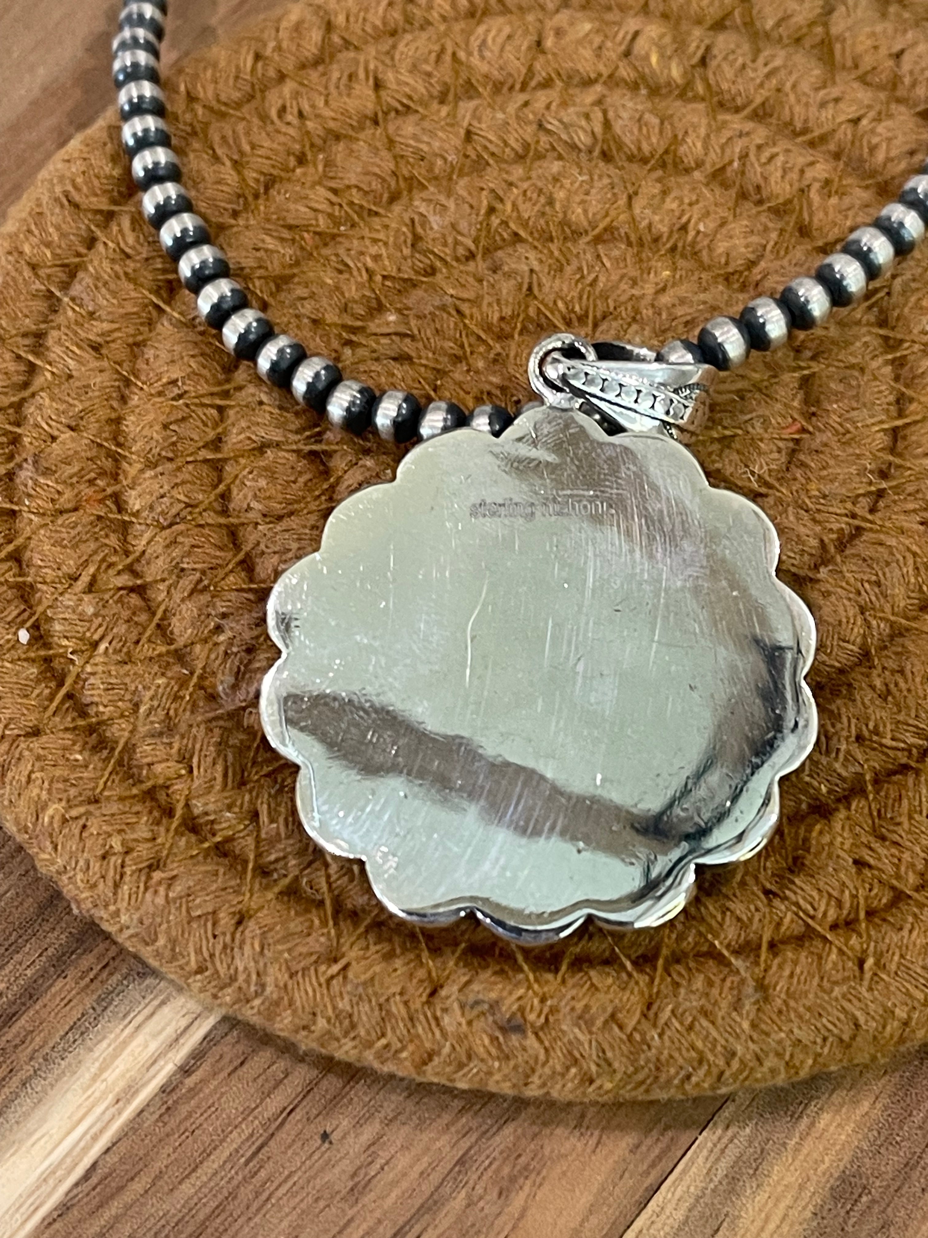 Handmade Sterling Silver & Sonoran Mountain Turquoise Pendant