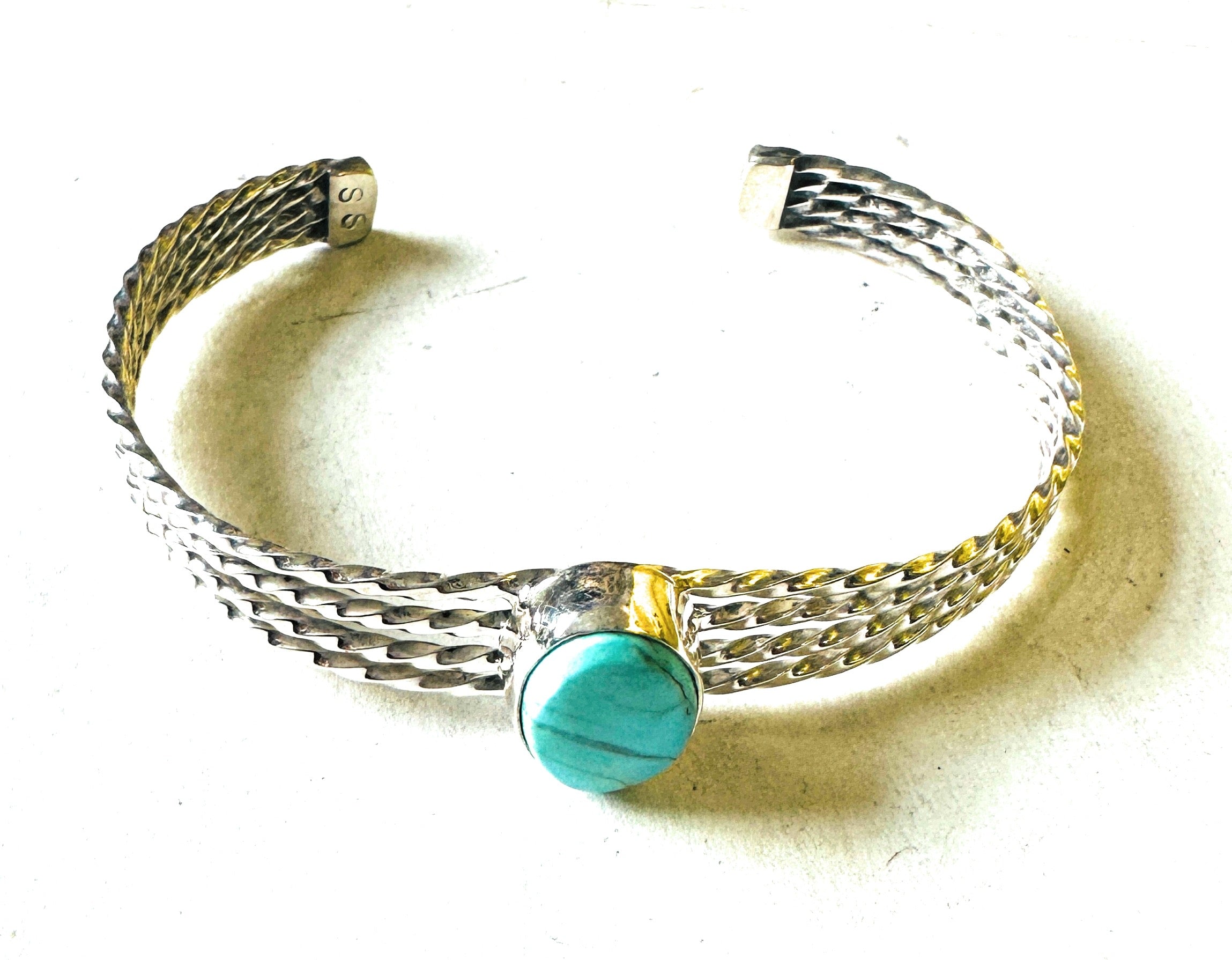 Navajo Sterling Silver & Turquoise Cuff Bracelet