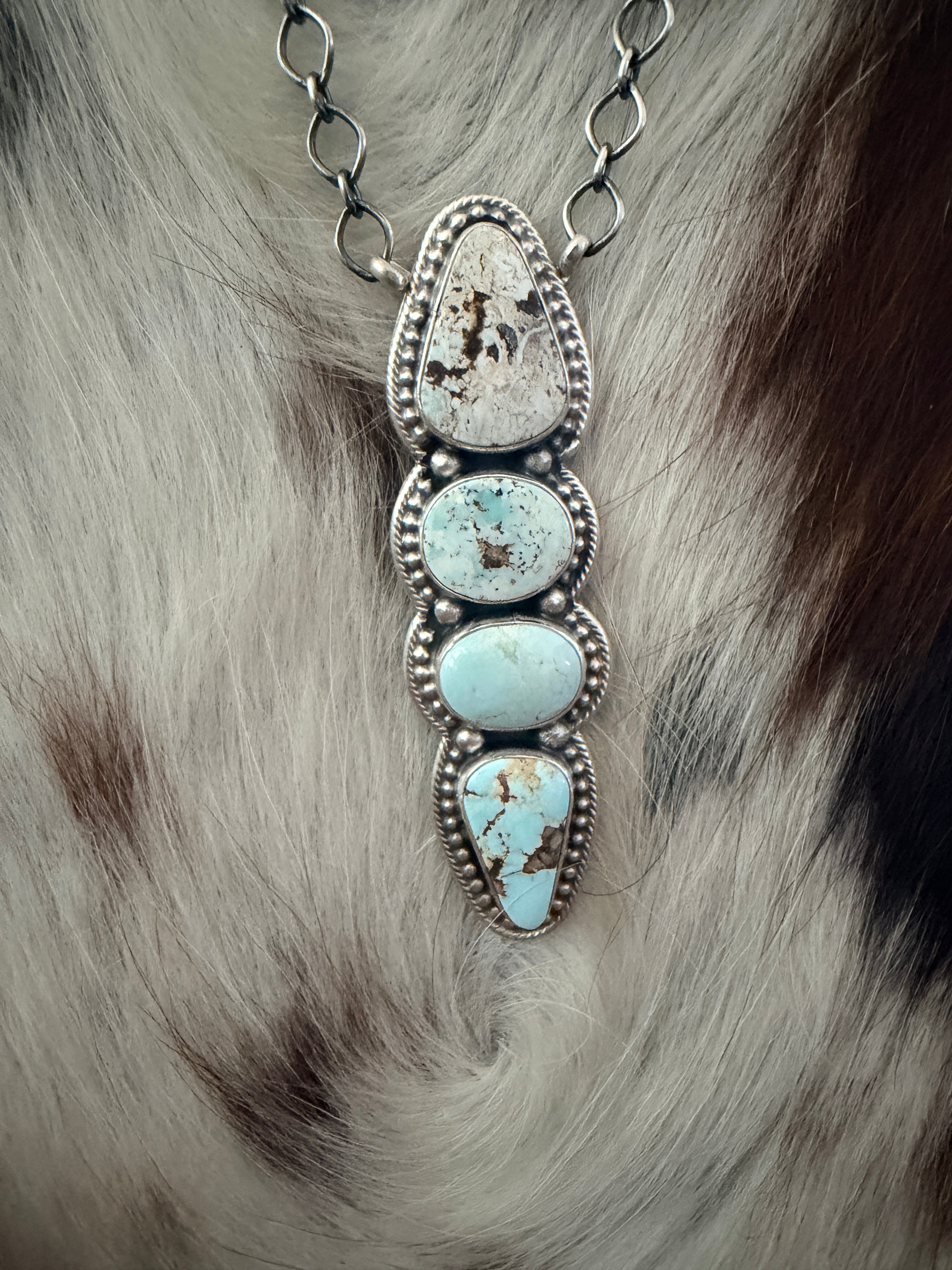 Handcrafted Dry Creek Turquoise & Sterling Silver Necklace