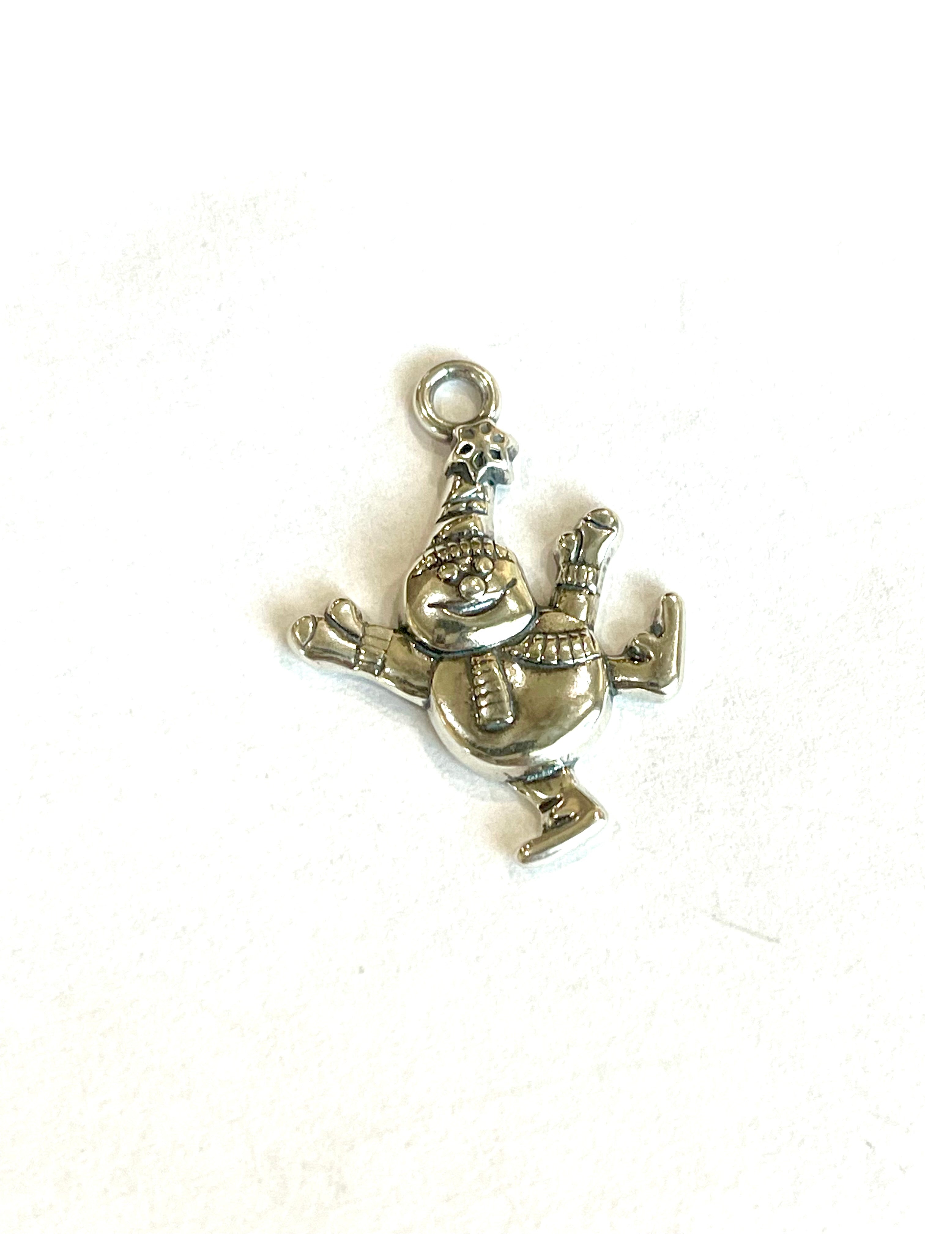 Native Handmade Sterling Silver CHRISTMAS SNOWMAN Charm