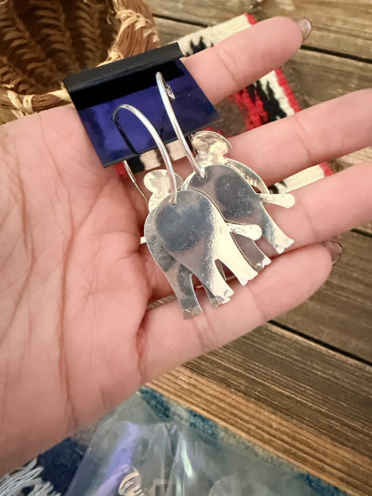 Handcrafted Sterling Silver Elephant Hoop Earrings