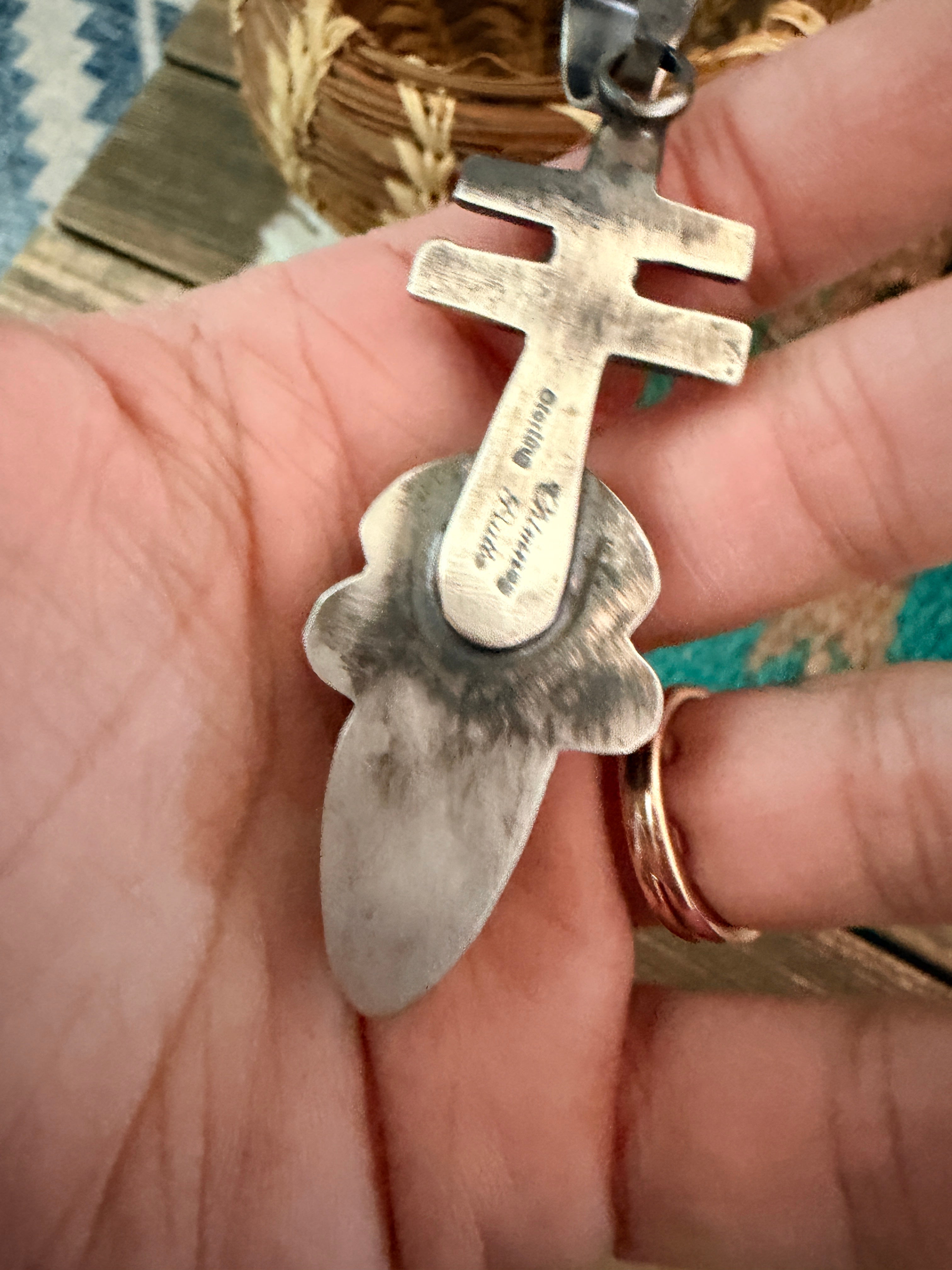 Handcrafted Sterling Silver & Sonoran Mountain Turquoise Pendant by Chimney Butte