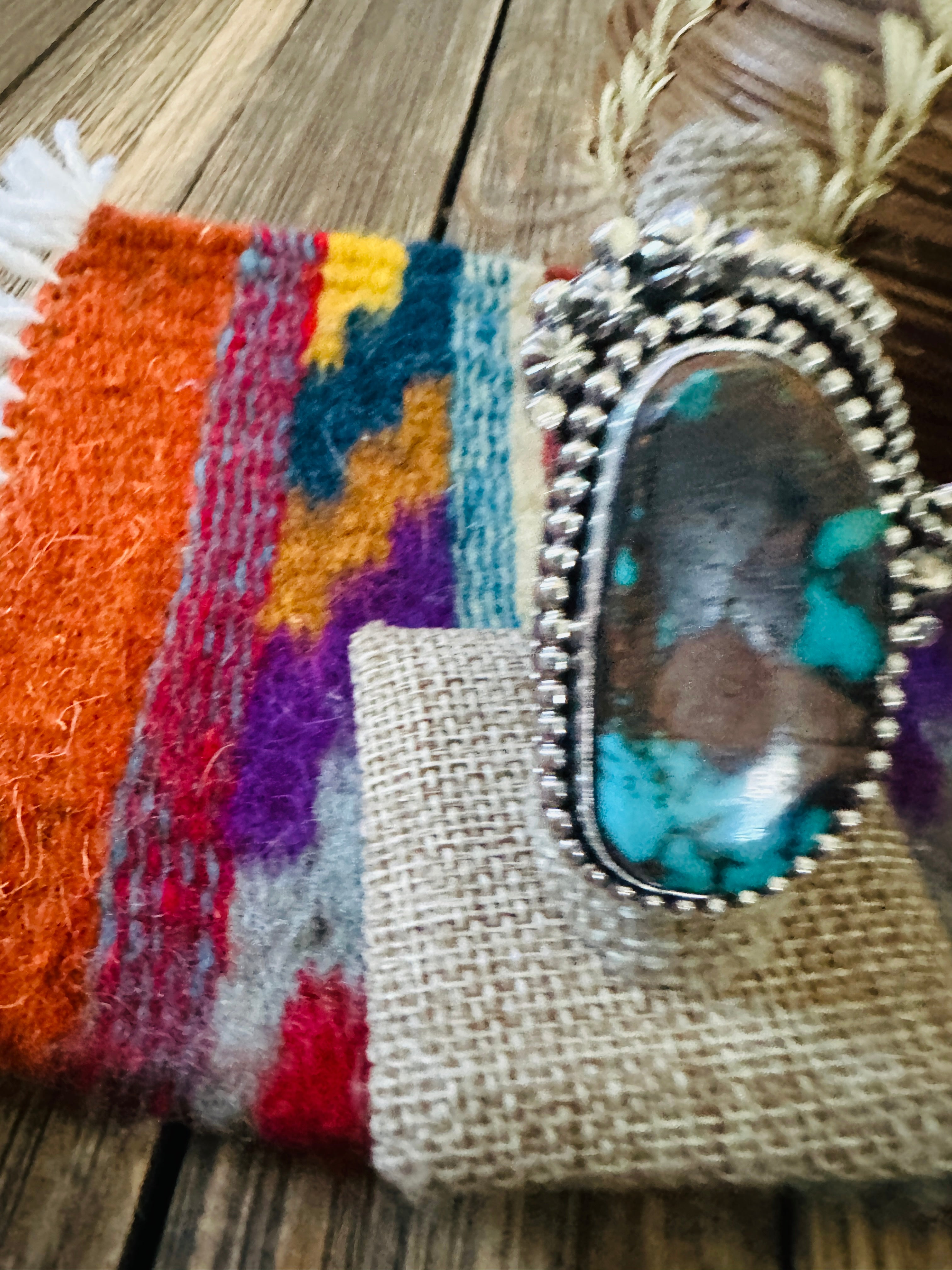 Handcrafted Turquoise & Sterling Silver Ring 8 by Rosella Paxson