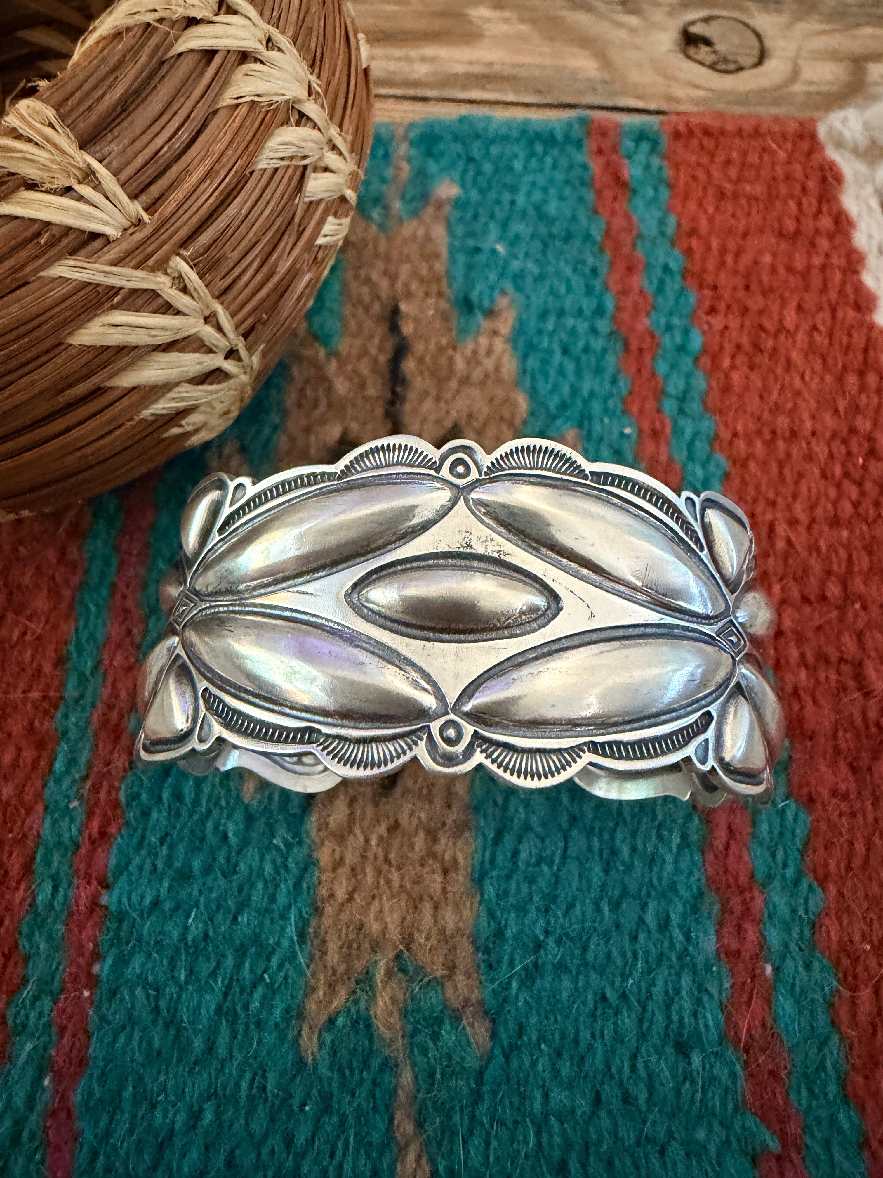 Handcrafted Sterling Silver Cuff Bracelet by Roland Dixson