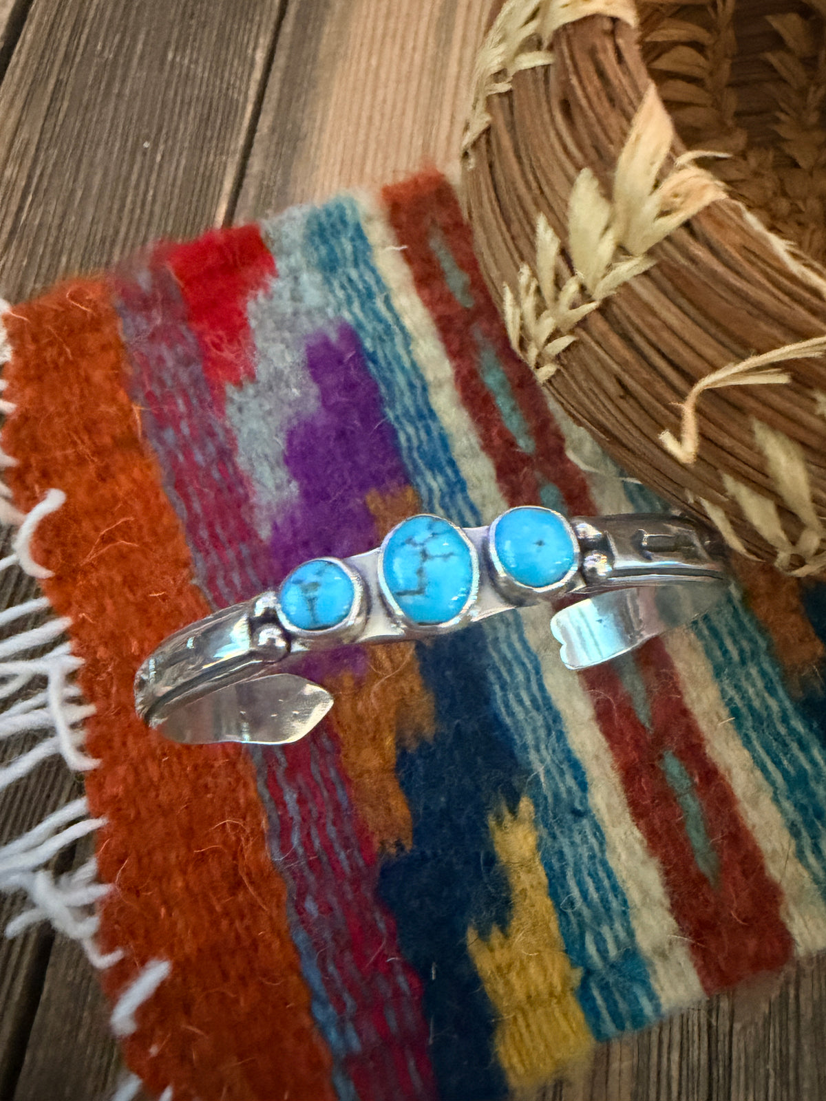 Handcrafted Sterling Silver & Turquoise Arrow Cuff Bracelet
