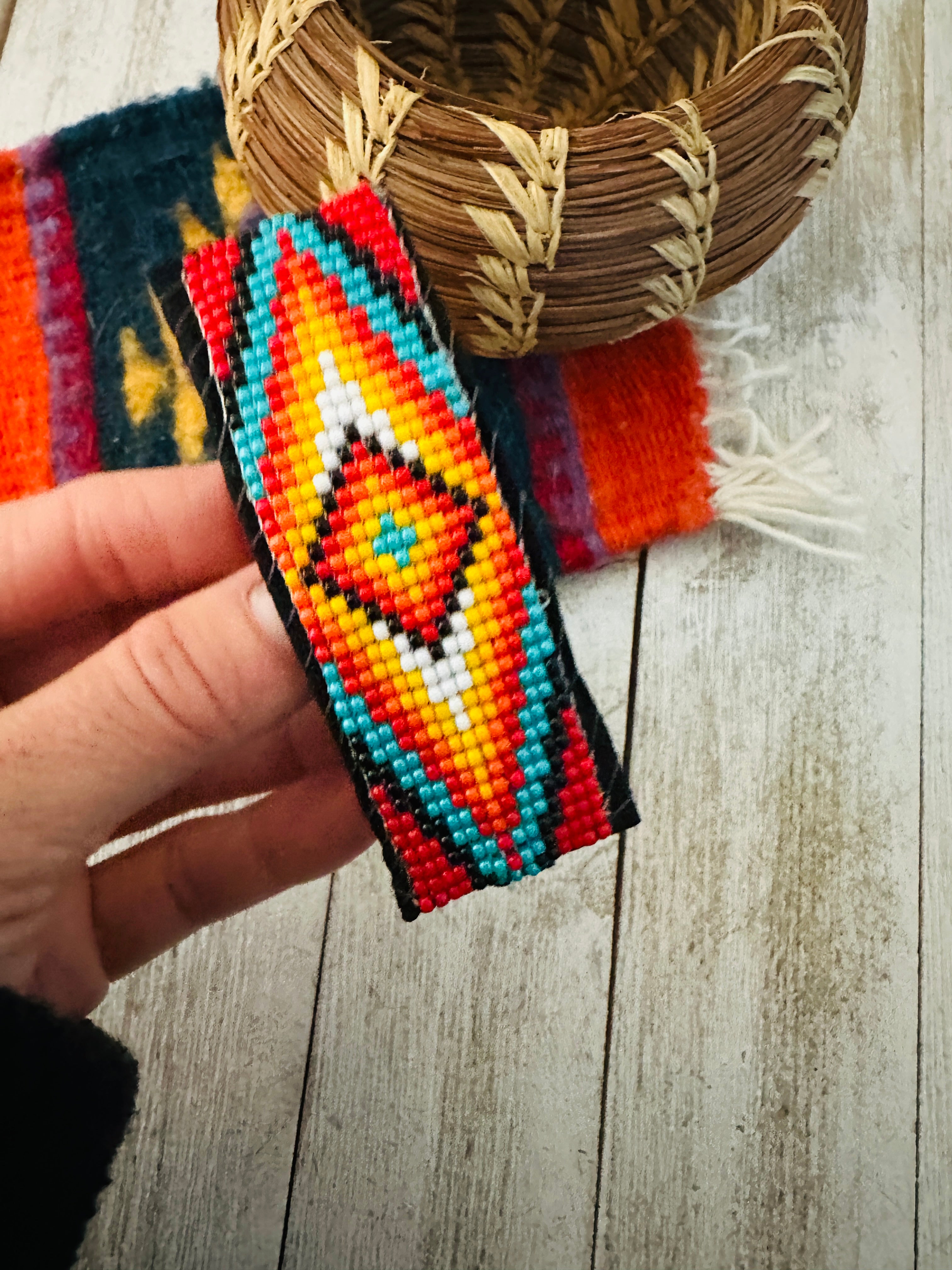 Navajo Handmade Beaded Barrette