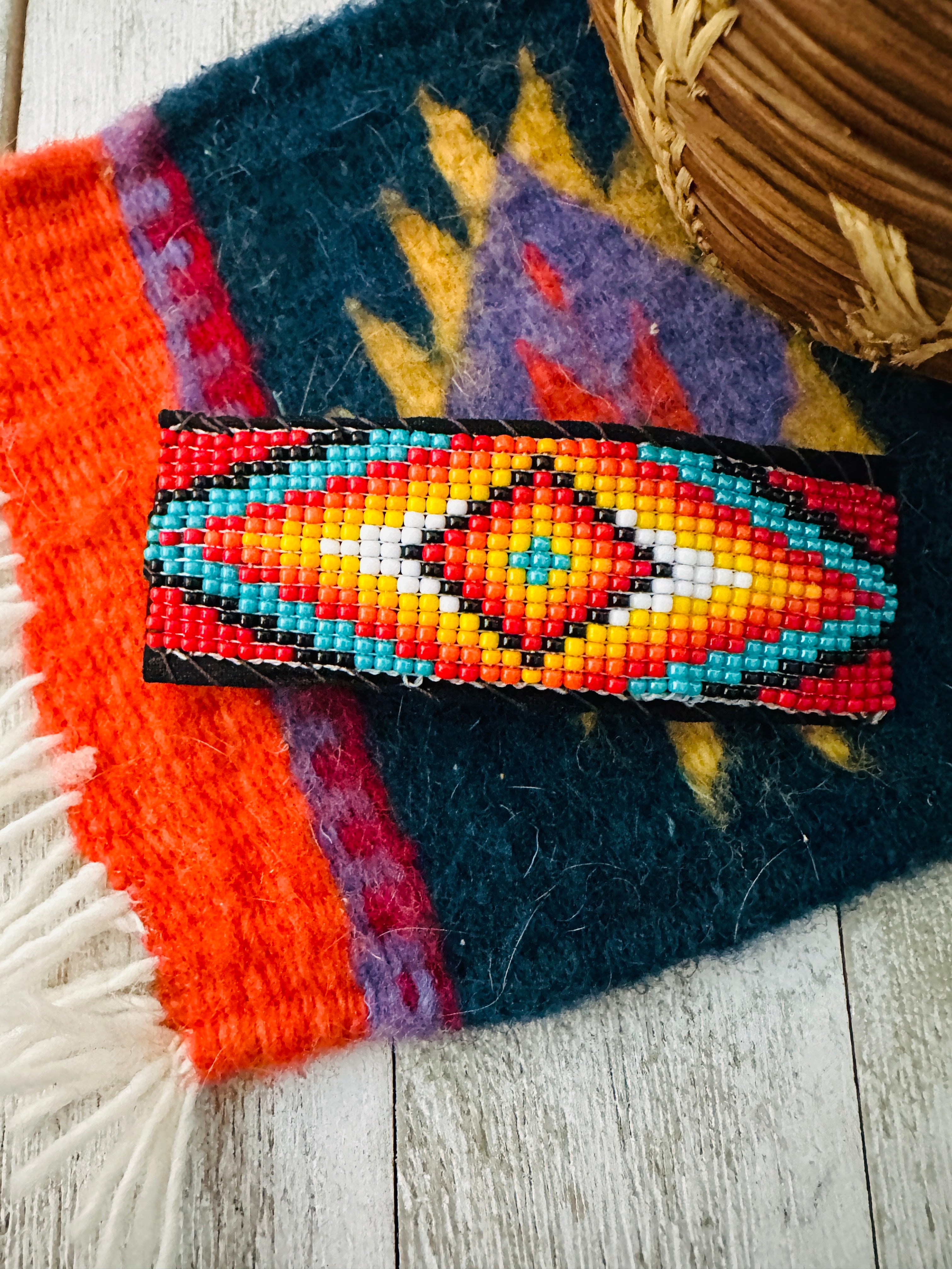 Navajo Handmade Beaded Barrette