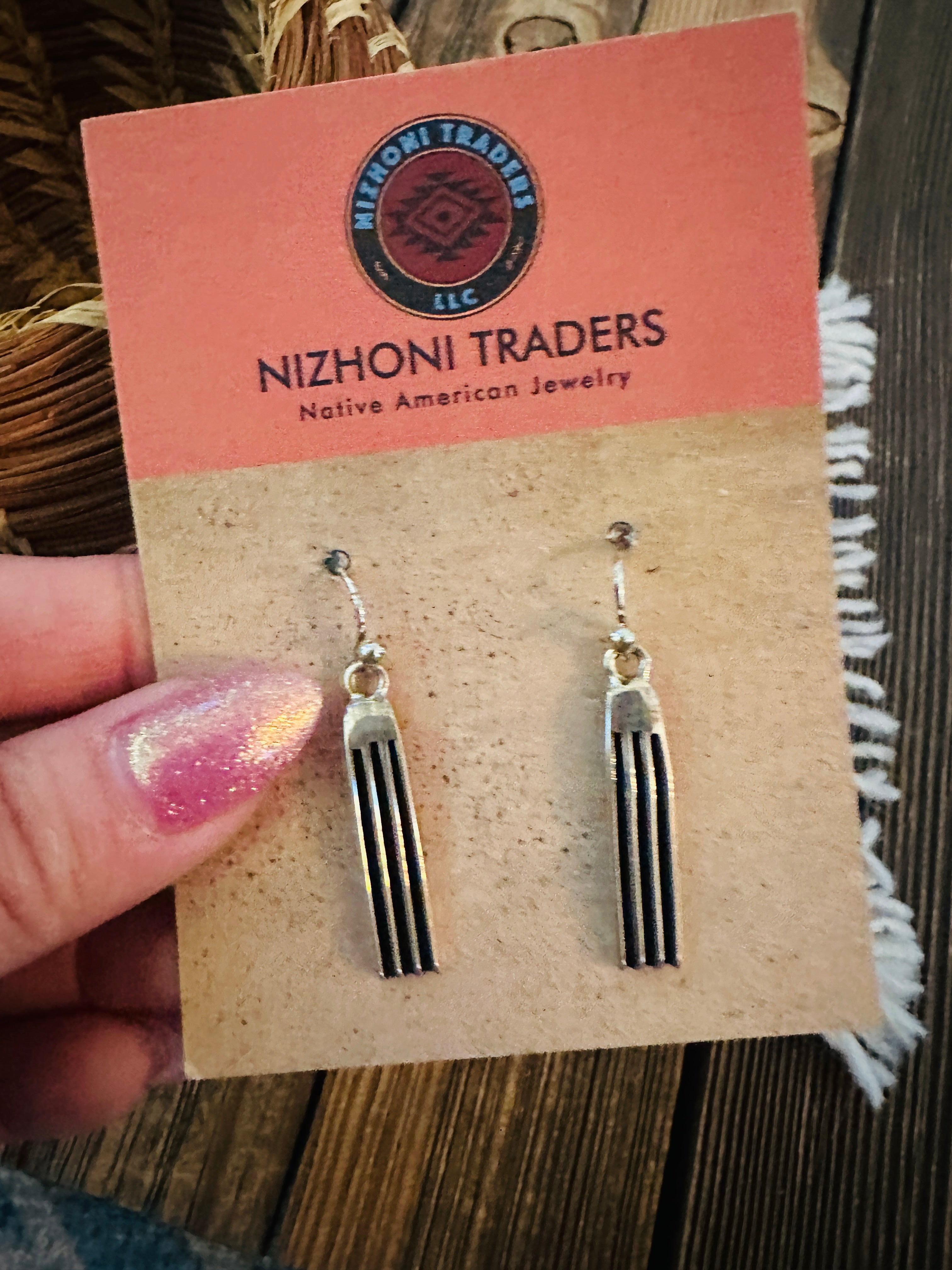 Handcrafted Hand Stamped Beth Dutton Sterling Silver Dangle Earrings