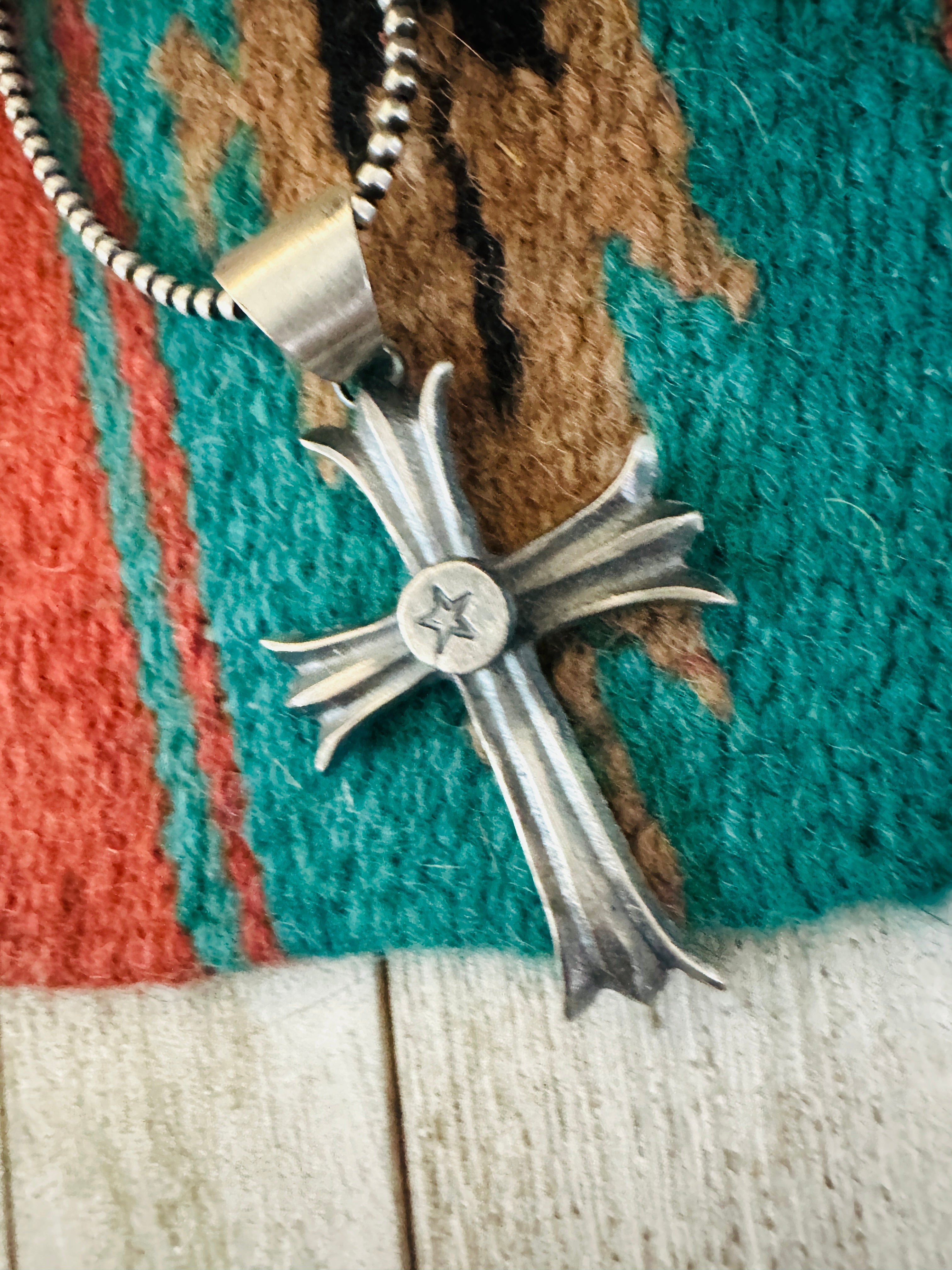 Handcrafted Sterling Silver Star Cross Pendant by Chimney Butte