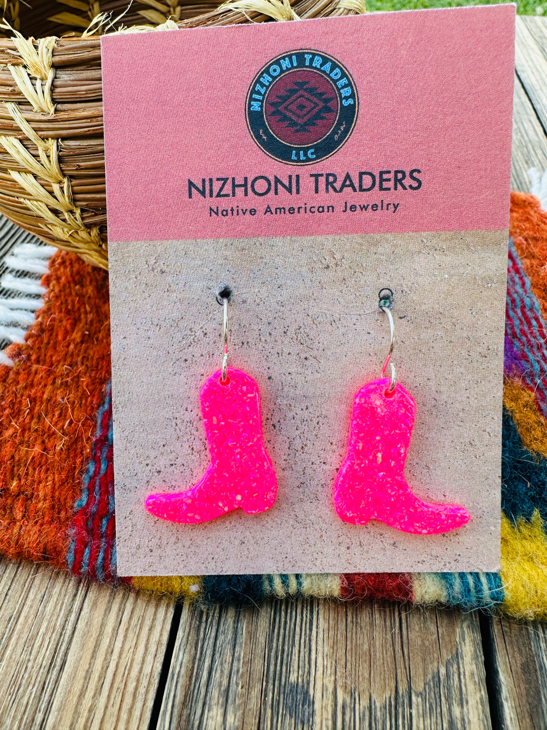 Handcrafted Sterling Silver & Opal Cowboy Boot Dangle Earrings