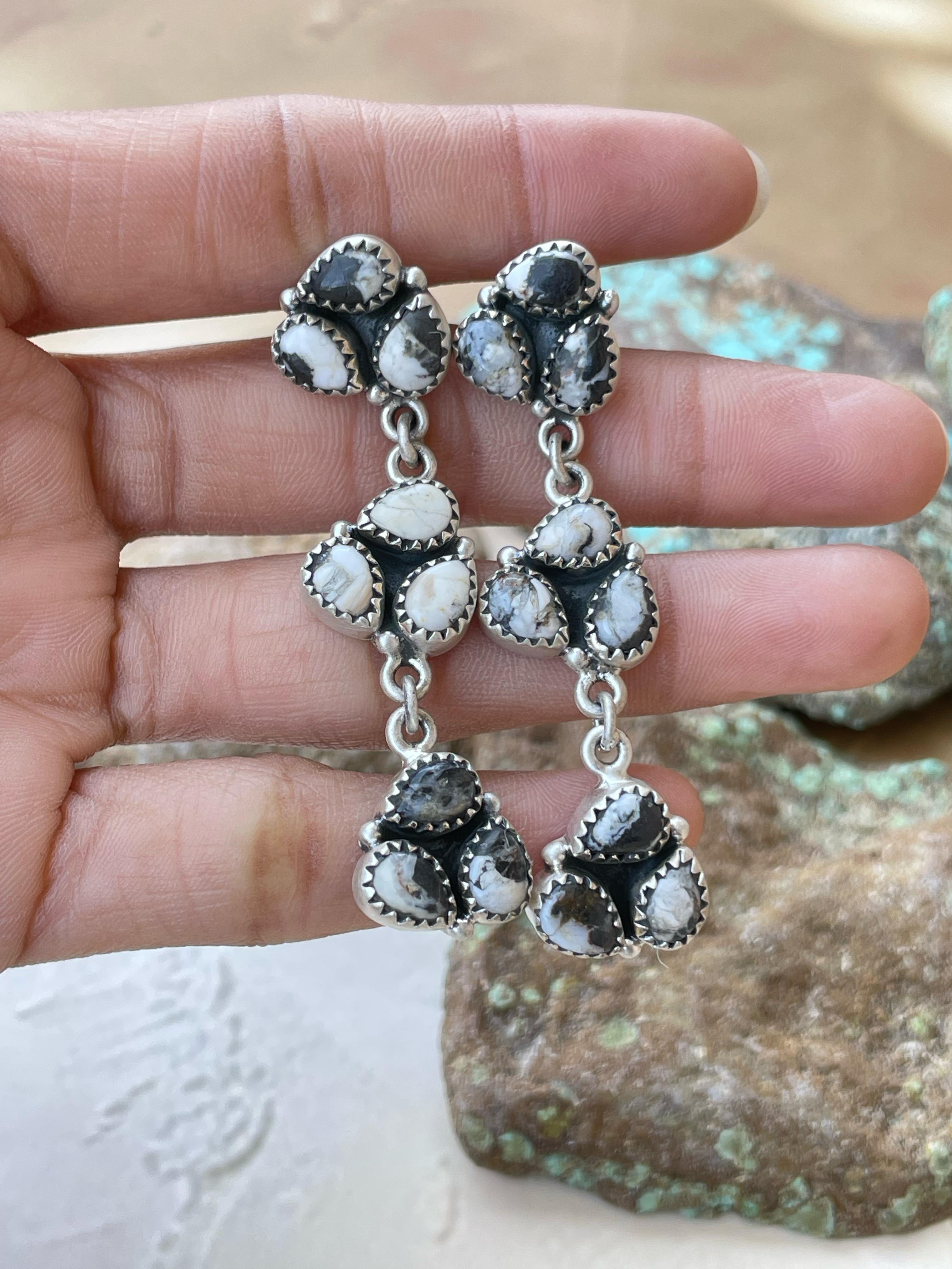 Handmade Sterling Silver Tombstone Earrings