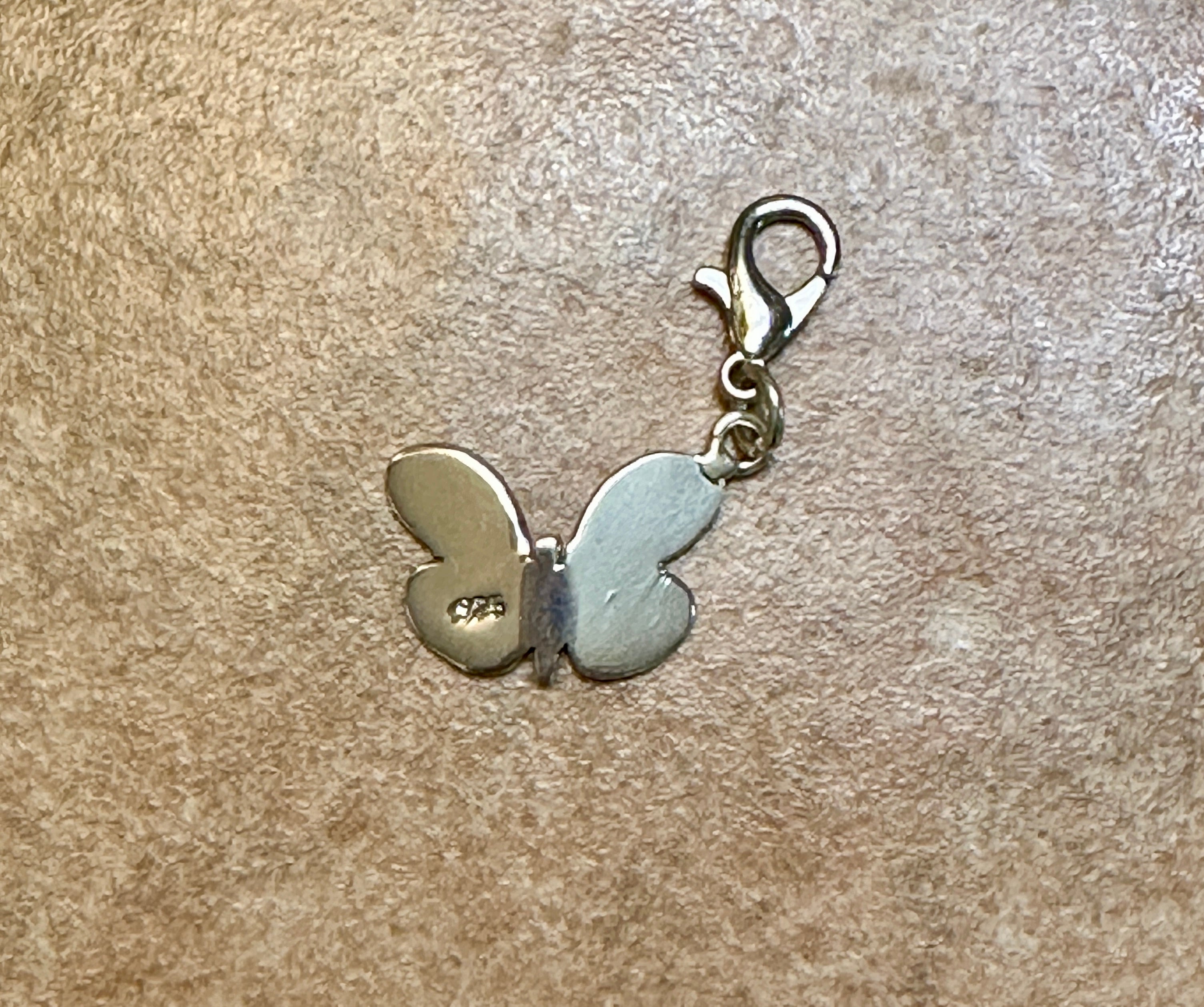 Sterling Silver Multicolored Butterfly Charm