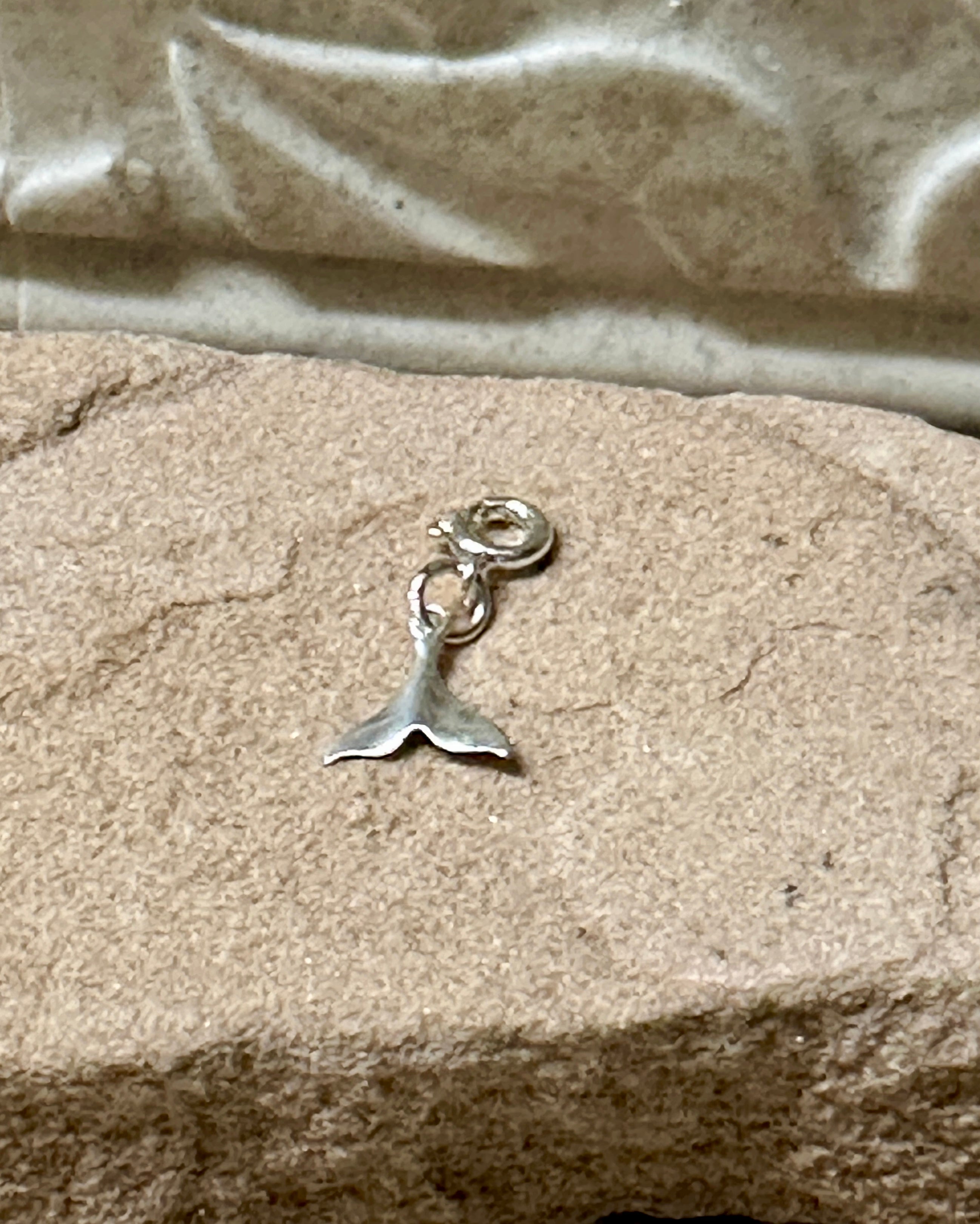 Sterling Silver Whale Tail Charm