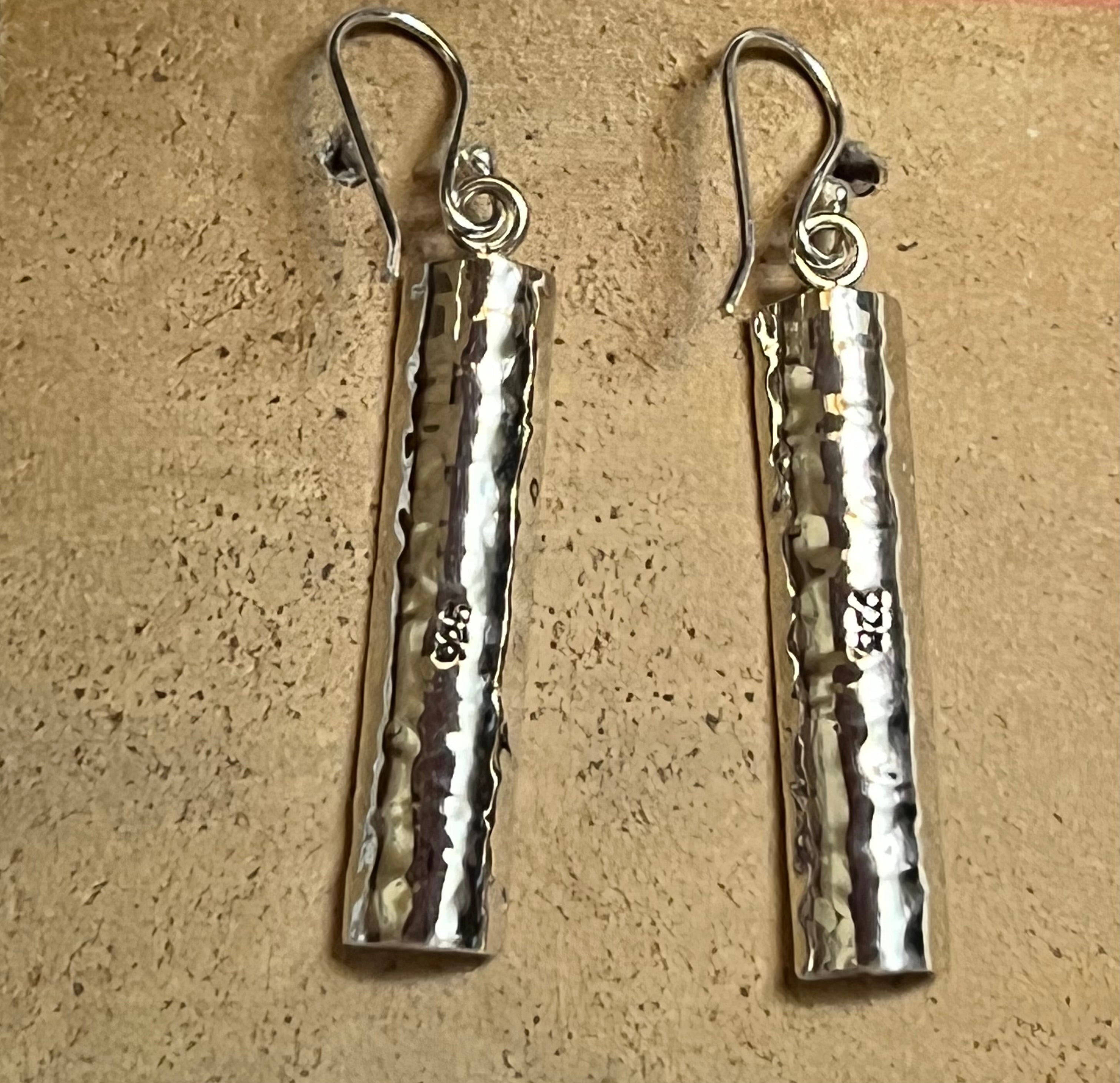 Copper Reflection Earrings on Hook