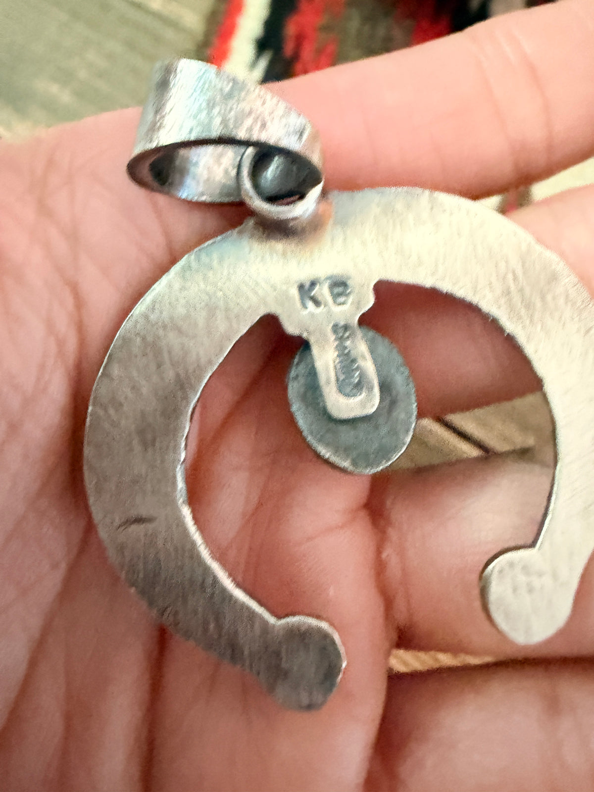 Handcrafted Sterling Silver & Golden Hills Turquoise Naja Pendant by Kevin Billah
