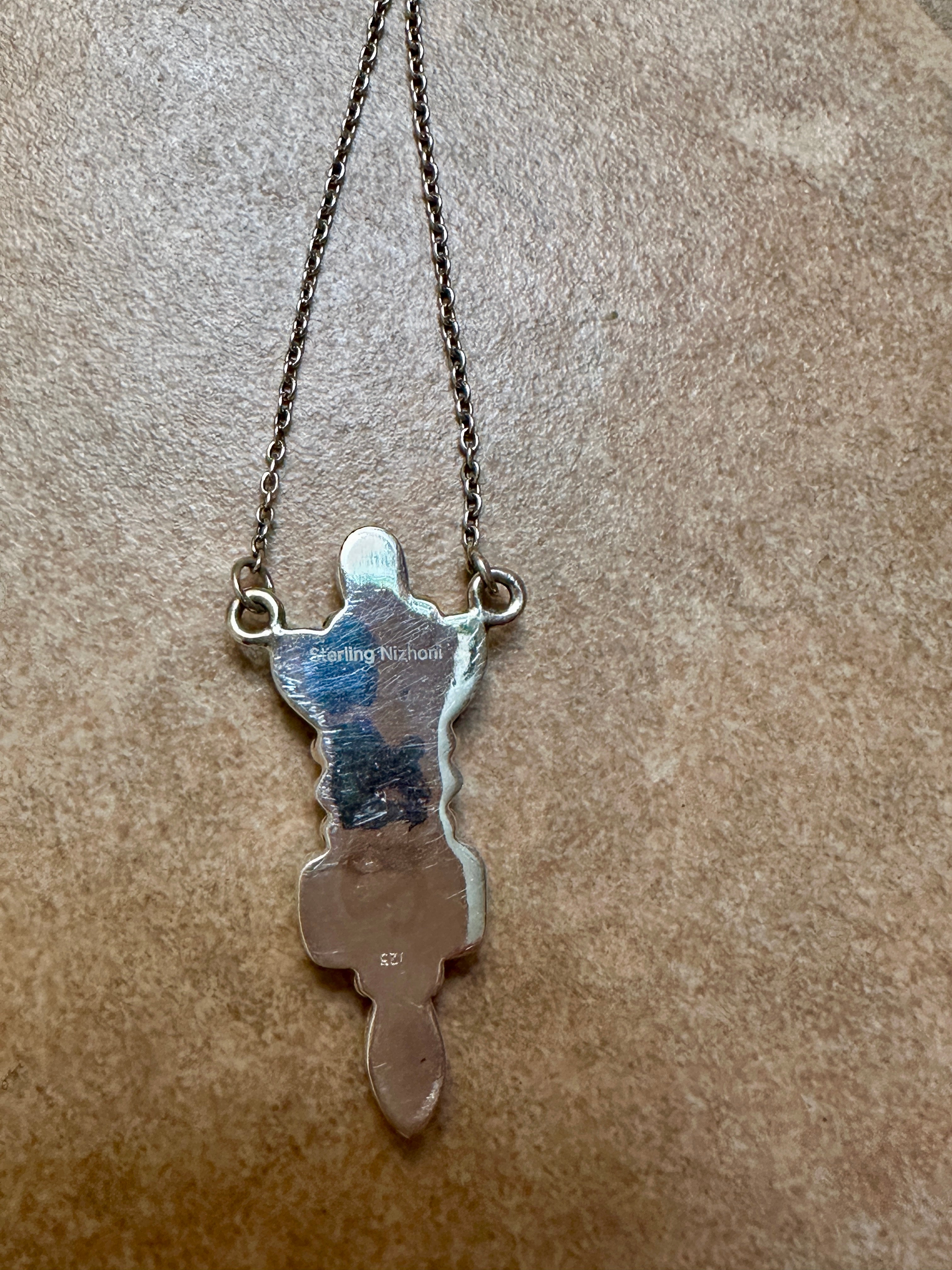 Handmade White Buffalo Red Coral Sterling Silver Necklace