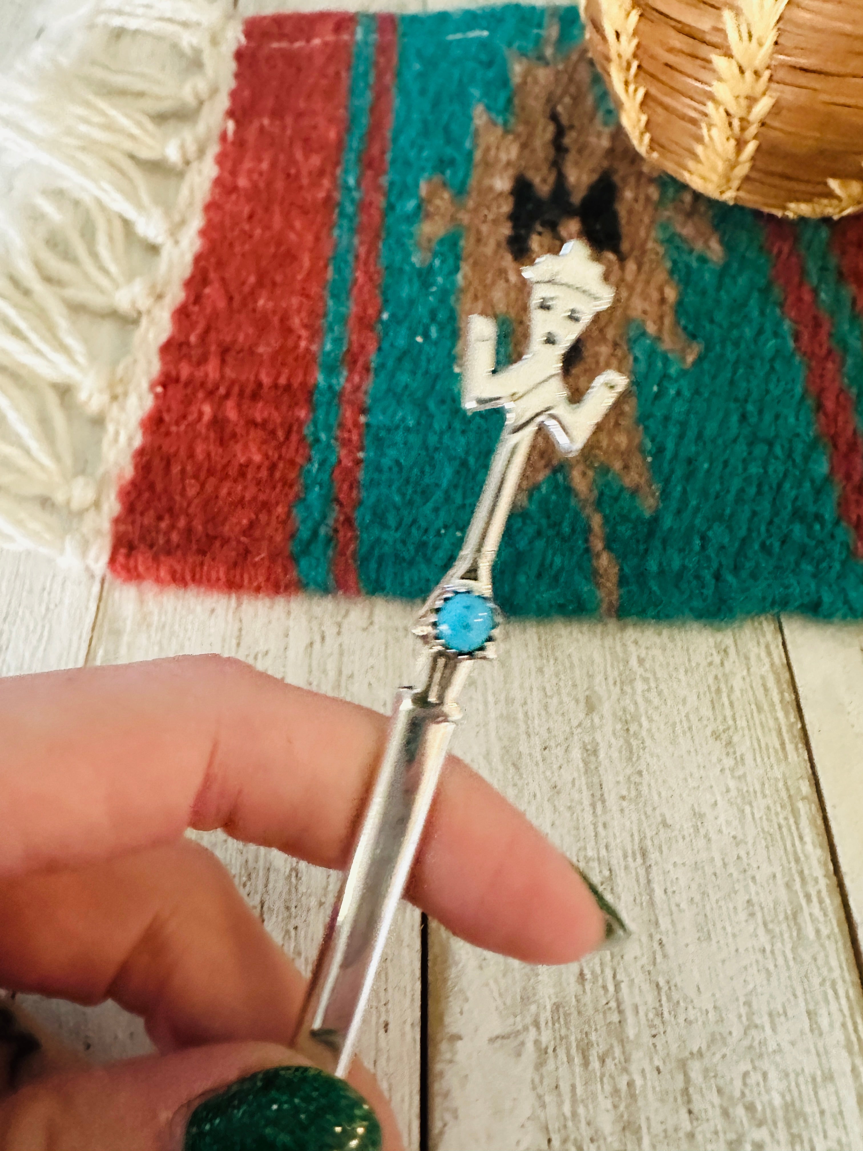 Navajo Turquoise & Sterling Silver Kachina Letter Opener