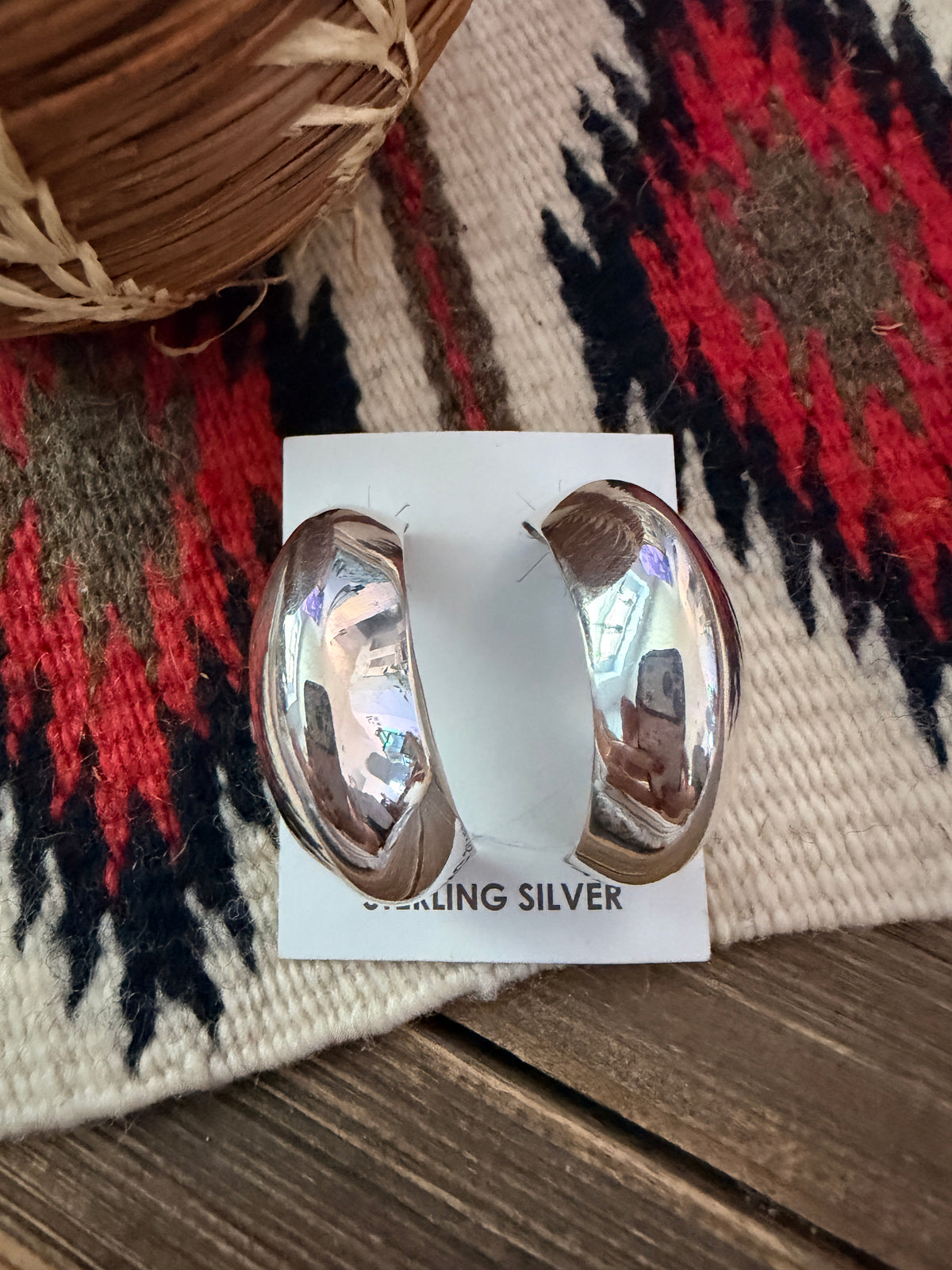 Handcrafted Sterling Silver Hoop Earrings
