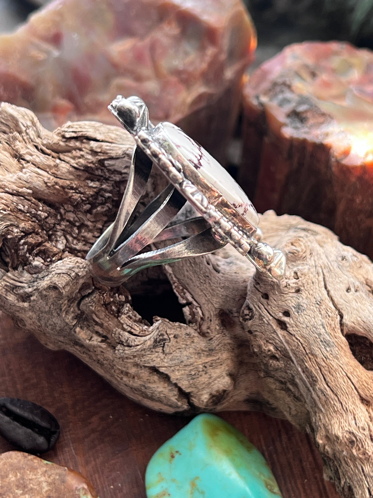 Rosella Paxson Sterling Silver & Wild Horse Heart Ring, Size 7-7.5