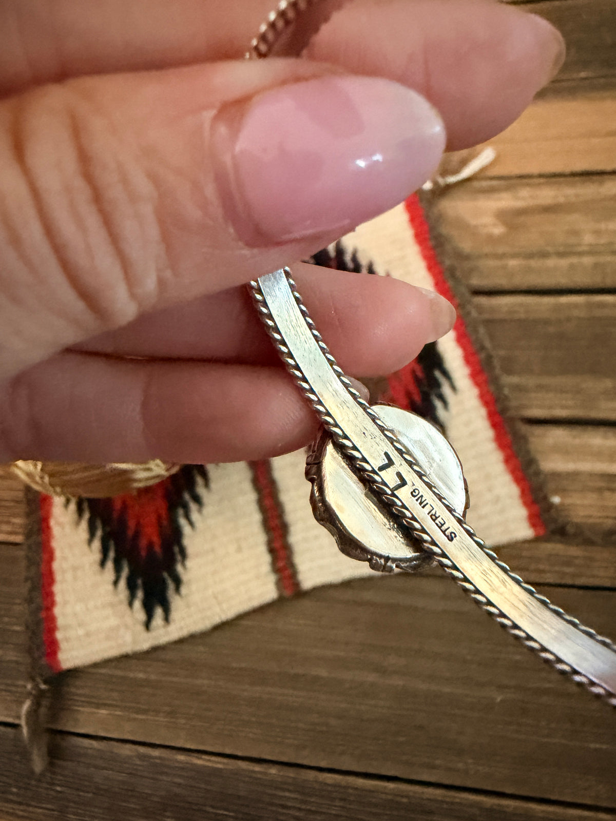 Handcrafted Pink Dream Mojave & Sterling Silver Cuff Bracelet