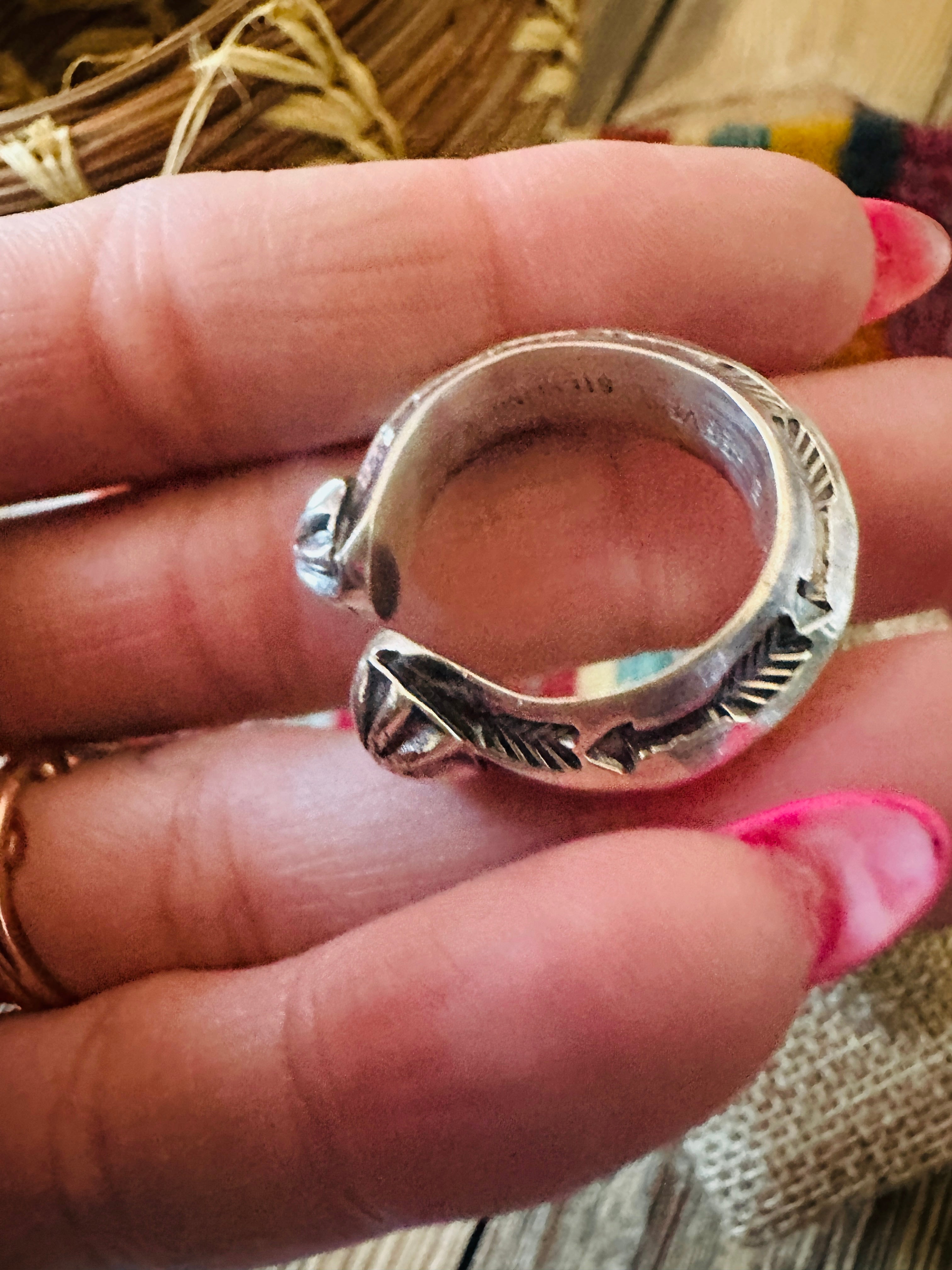 Handcrafted Sterling Silver Band Ring Size 6.5 by Sunshine Reeves