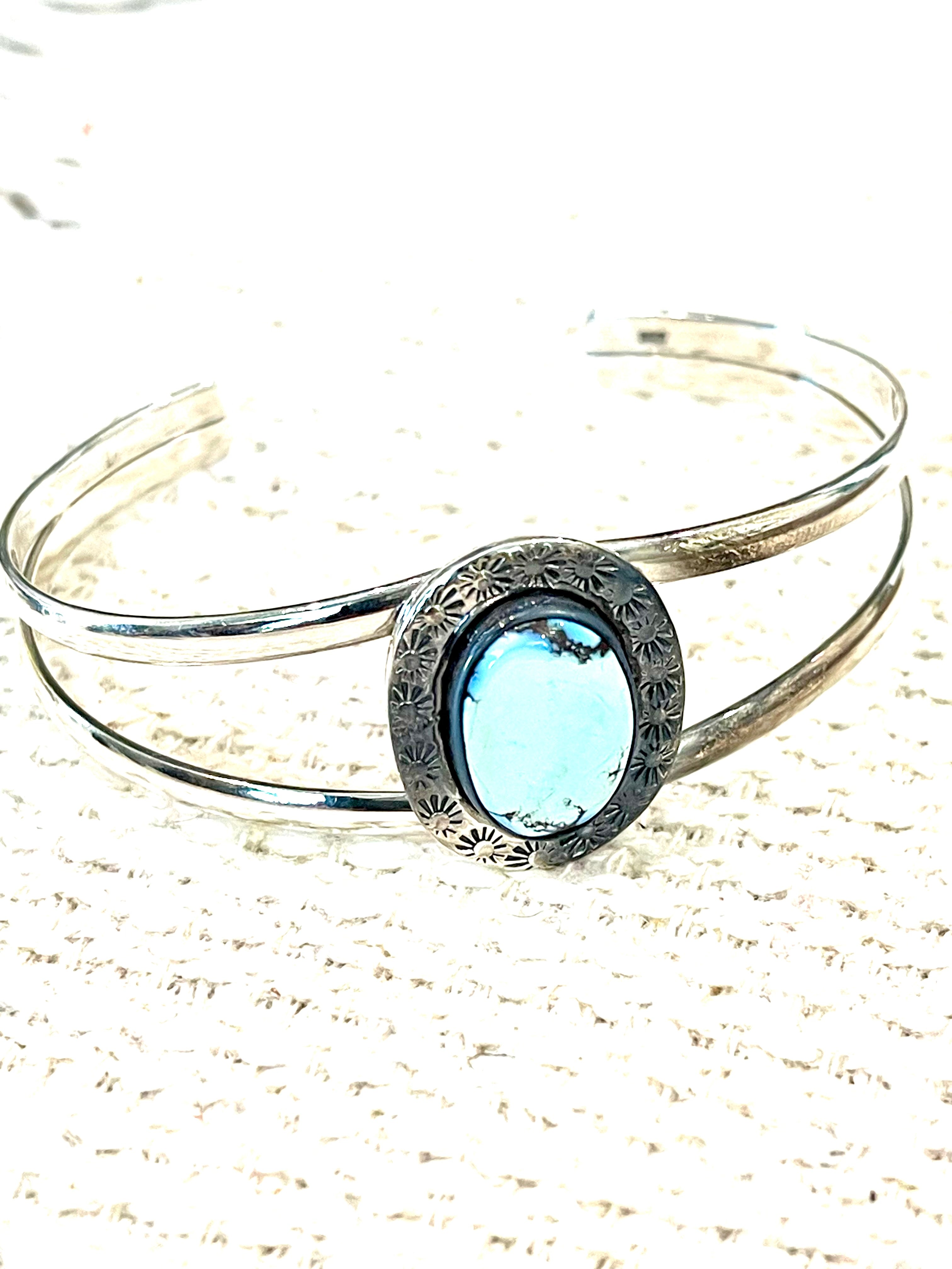 Handcrafted Sterling Silver & Golden Hills Turquoise Cuff Bracelet