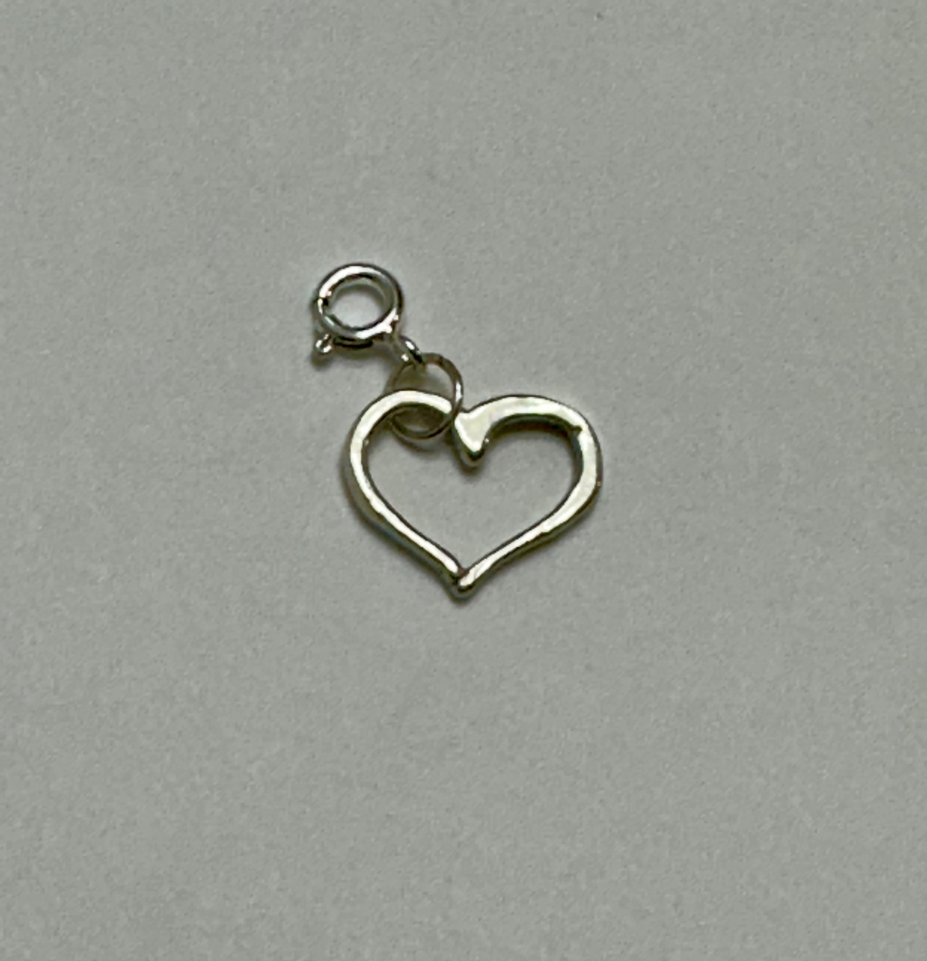 Sterling Silver Open Heart Charm