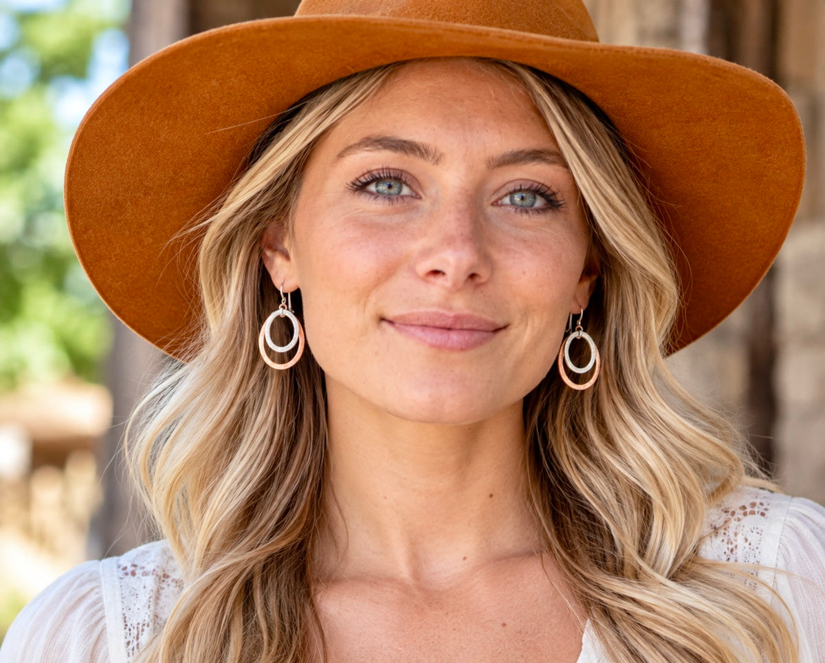 Copper & Sterling Silver Rings Earrings