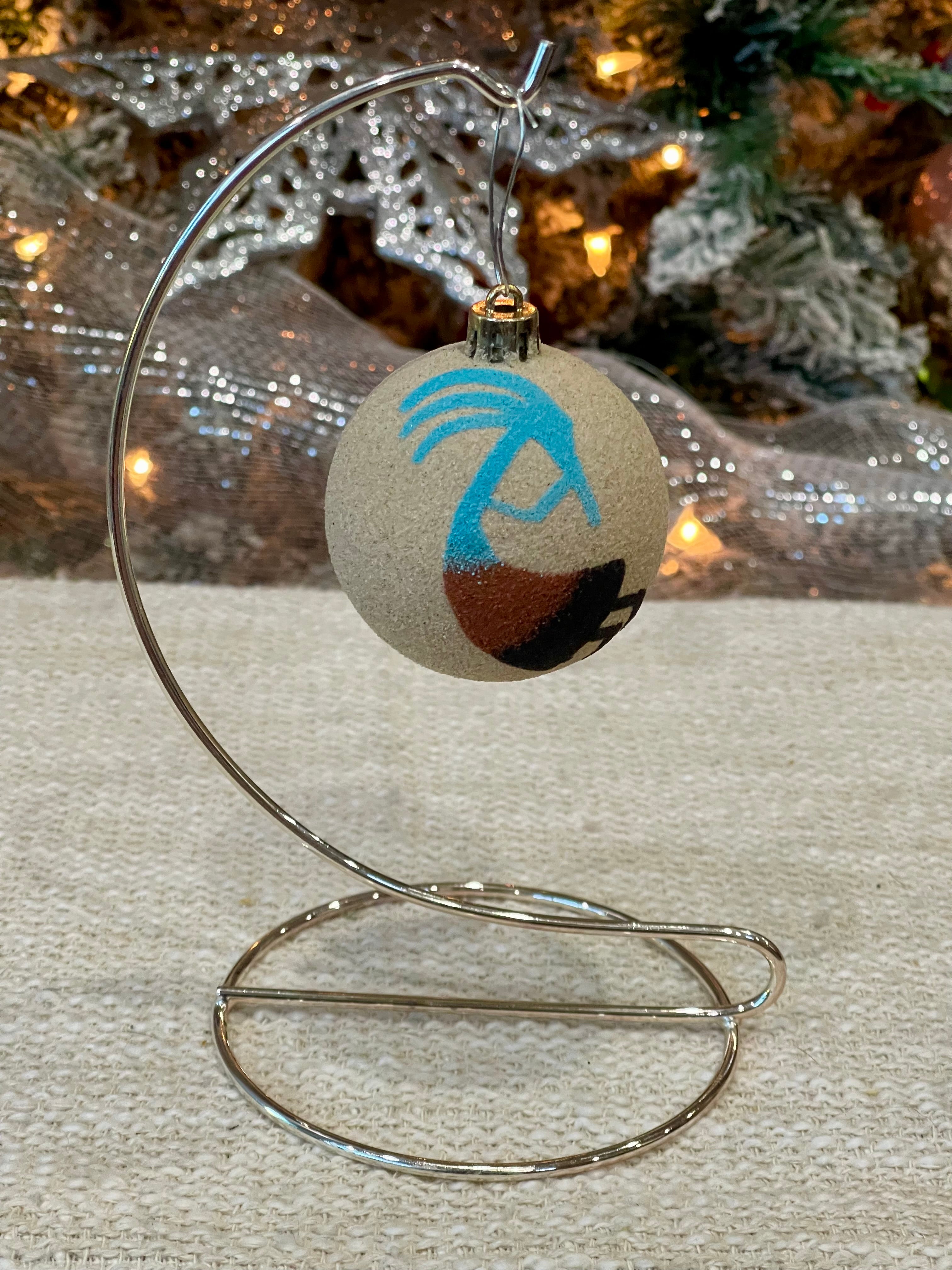 Handcrafted Ceramic Sand Painted Ornament