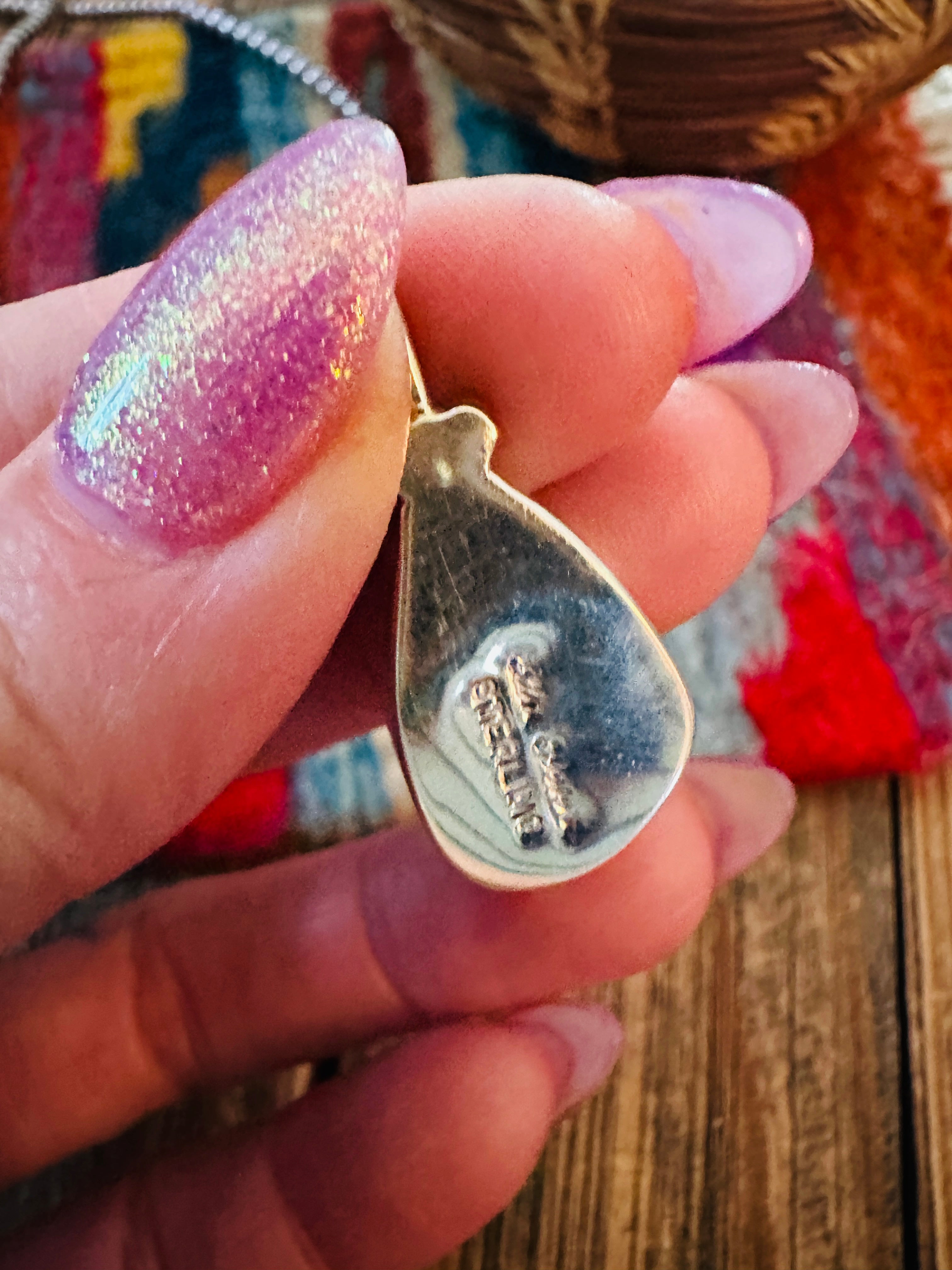 Handcrafted Sterling Silver & Turquoise Pendant