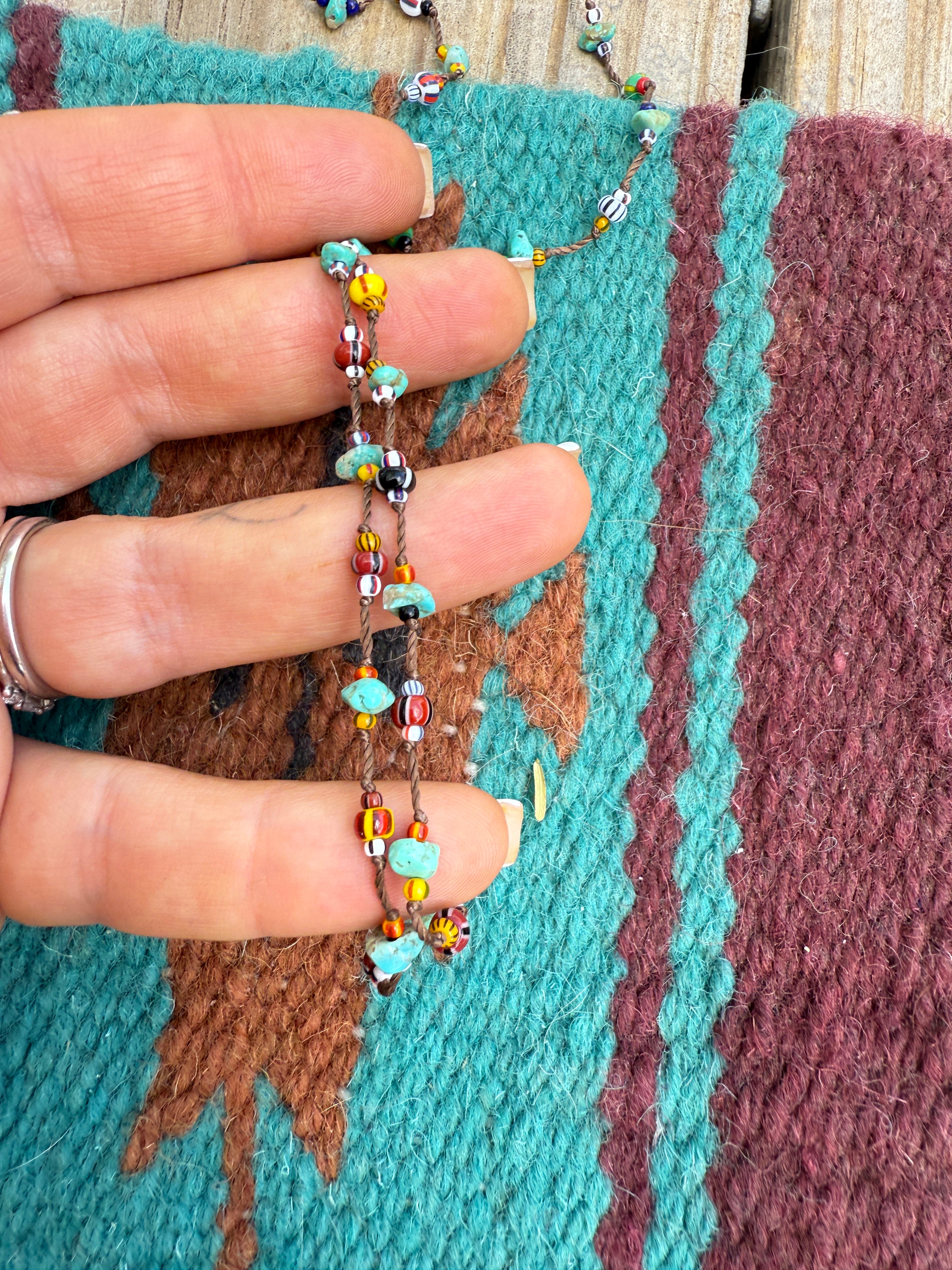 “The Golden Collection” Beaded Bliss Handmade Beaded Necklace 16” STYLE 4