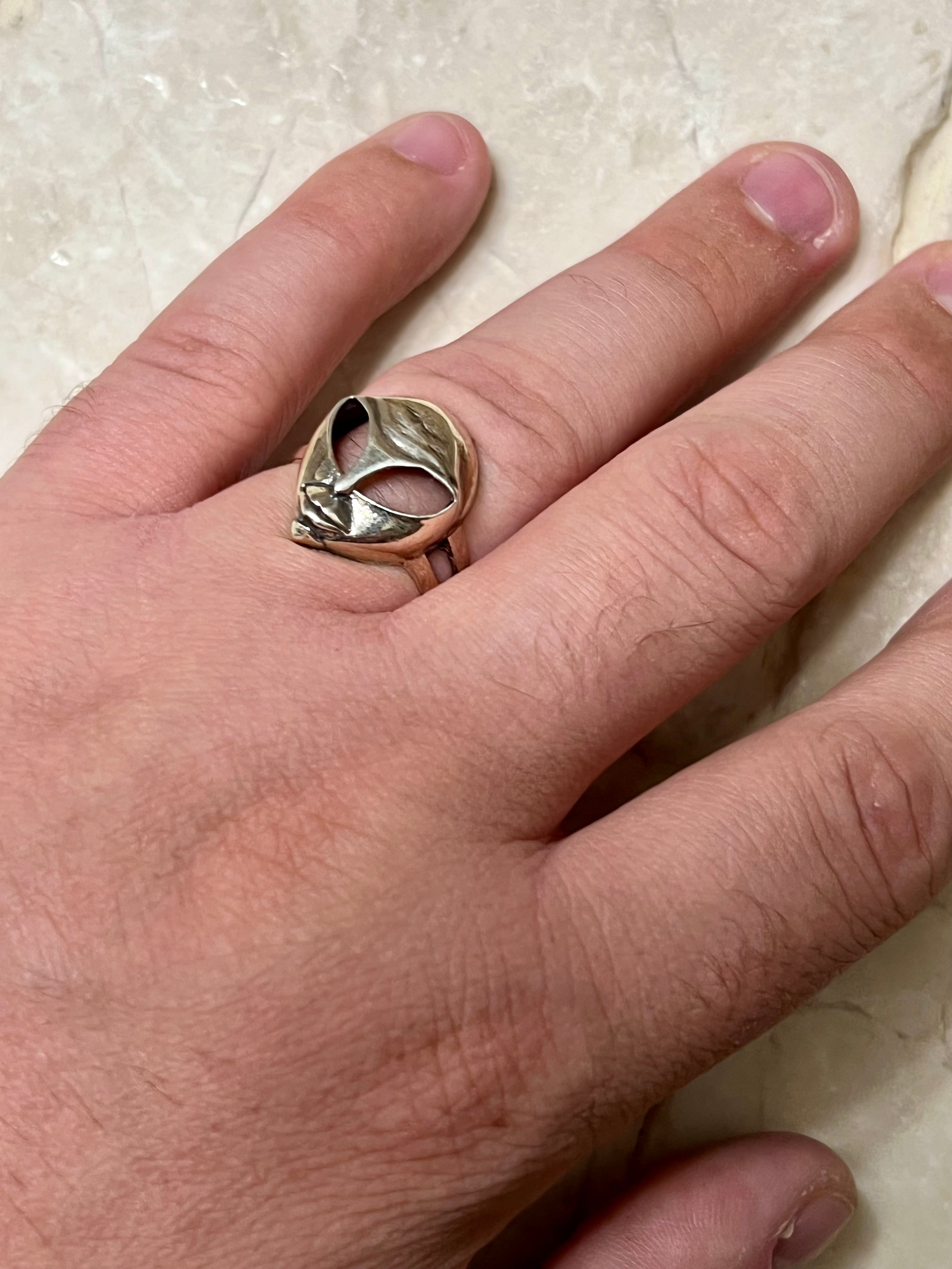 Alien Sterling Silver Ring