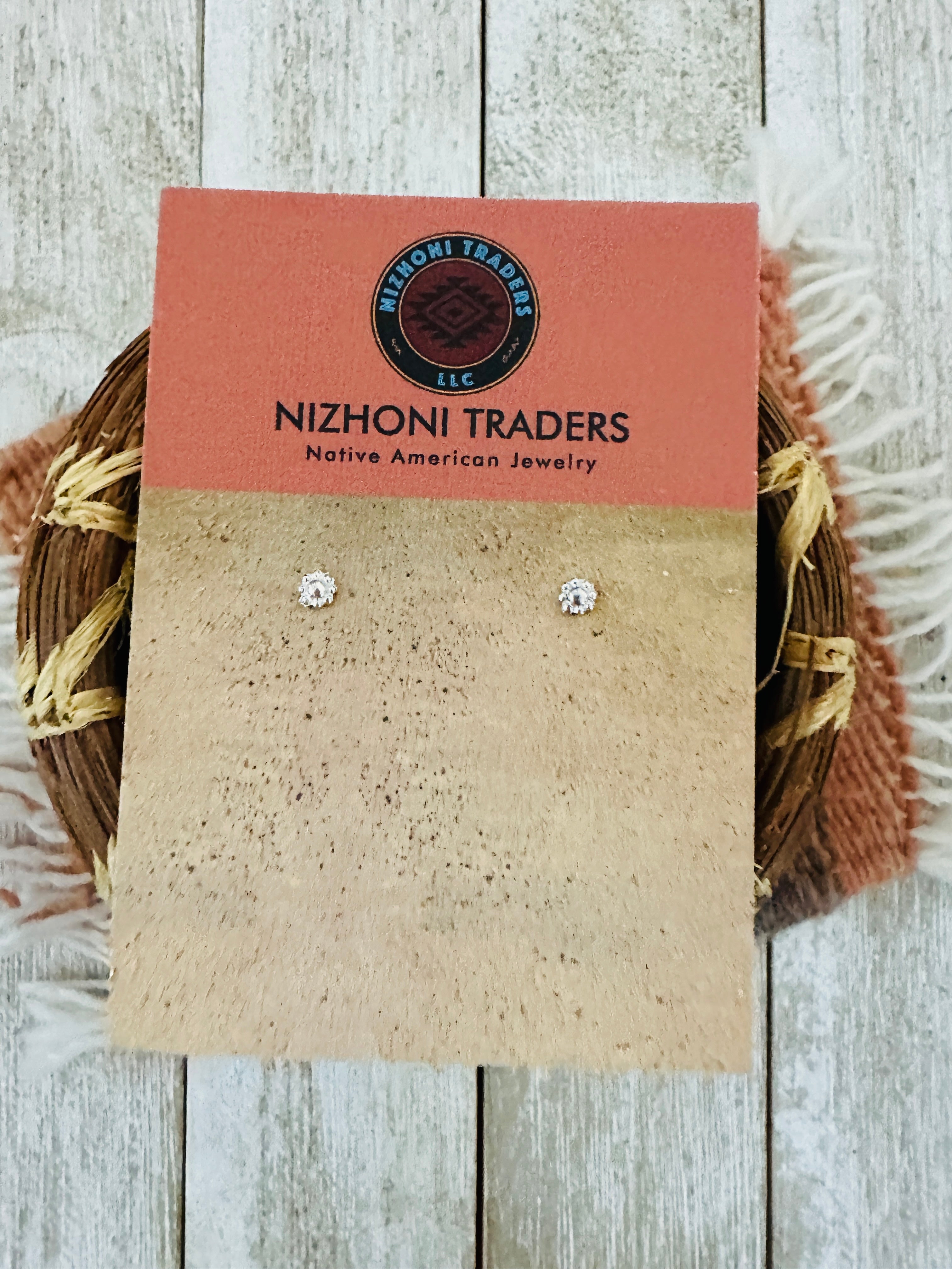 Handcrafted Sterling Silver Mini Flower Stud Earrings