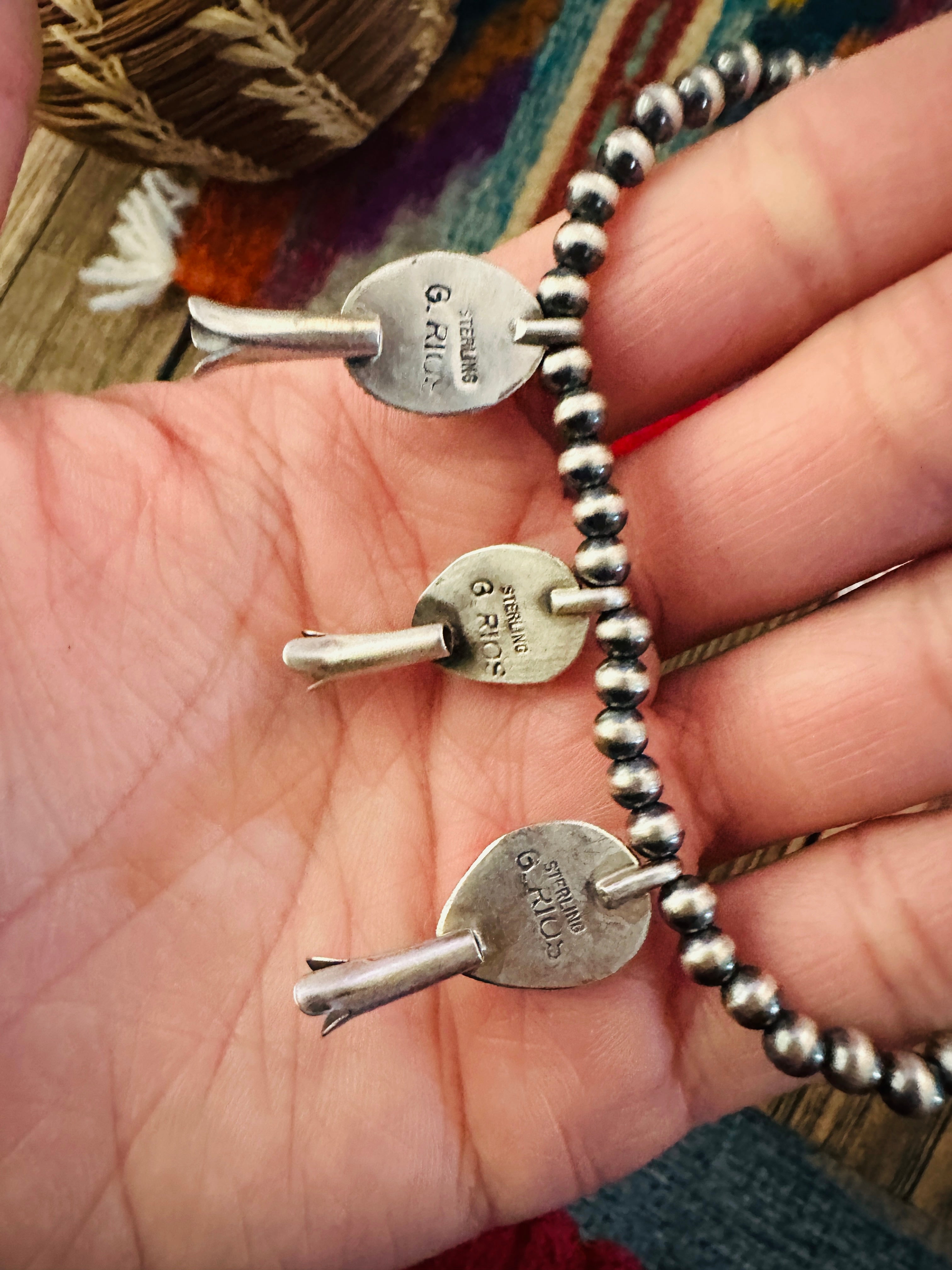 Handcrafted 3mm Sterling Silver Pearl & Multi Stone Blossom Stretch Bracelet