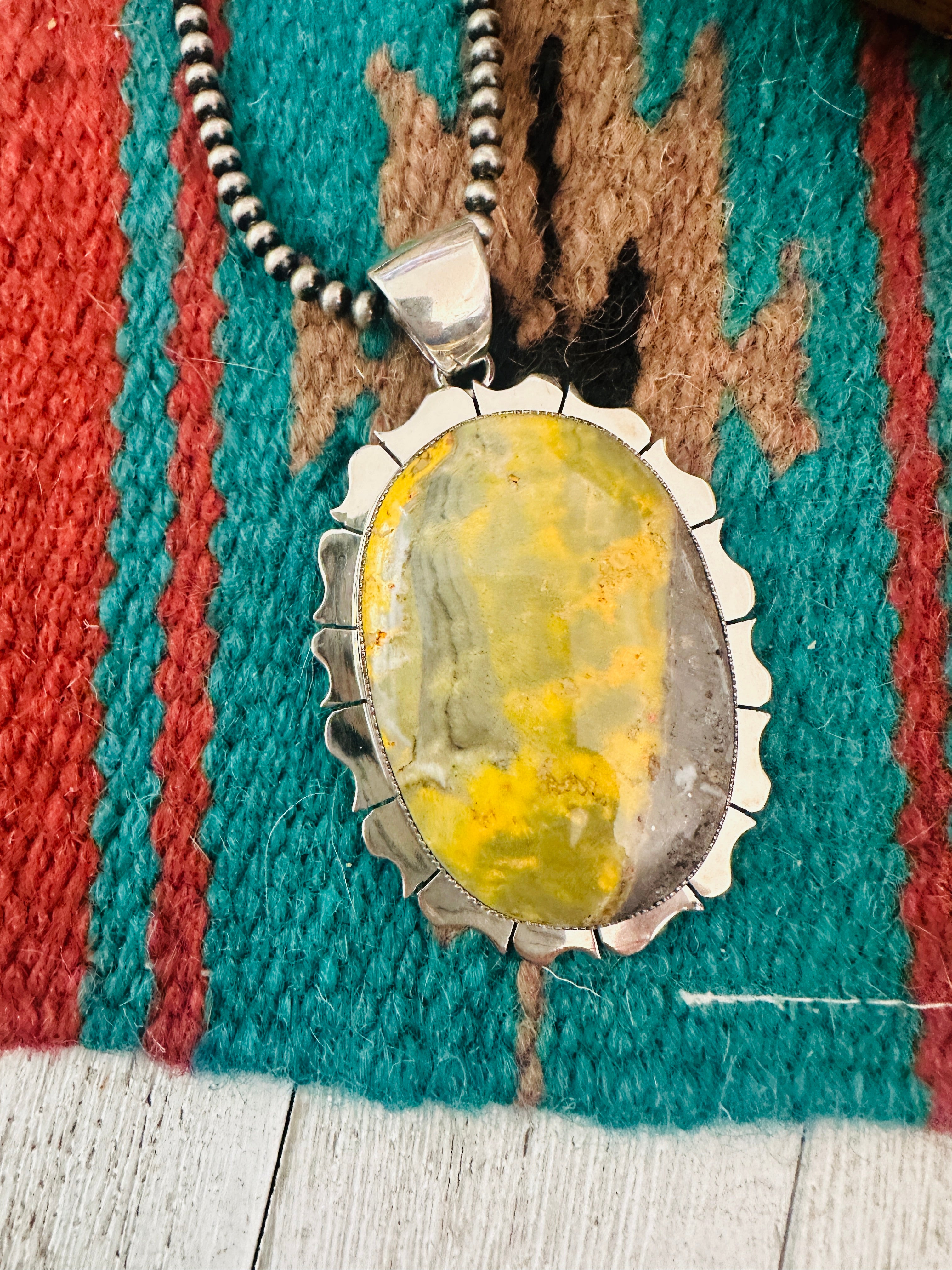 Navajo Sterling Silver & Bumblebee  Pendant